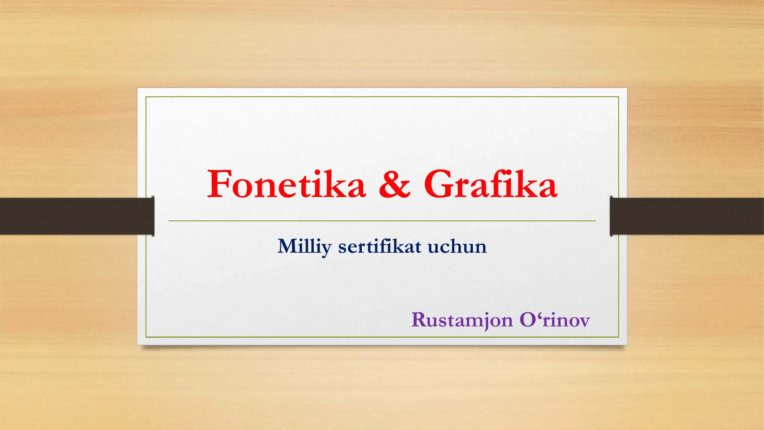 Fonetika & Grafika 1