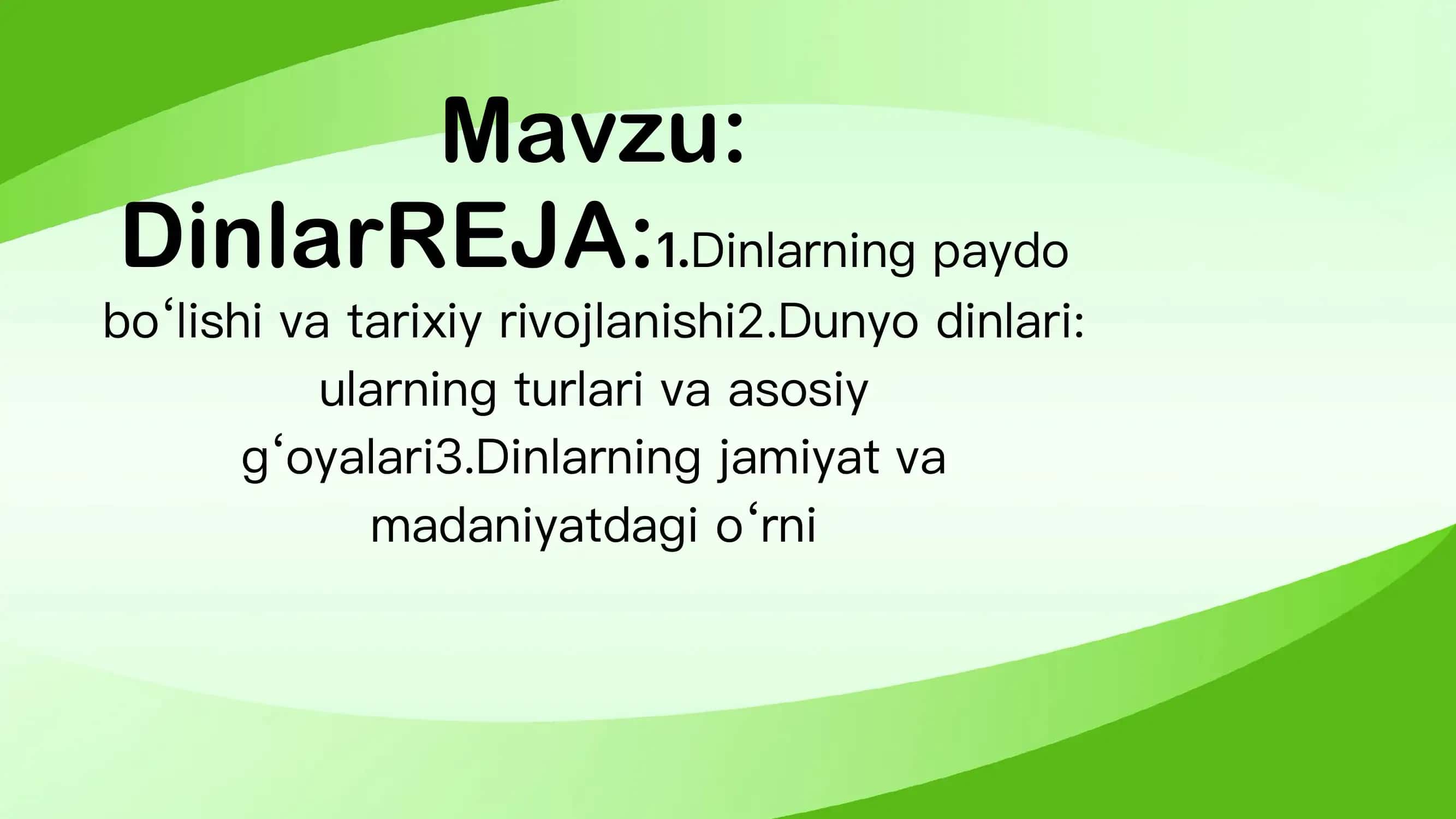 Dinlarning paydo bo‘lishi va tarixiy rivojlanishi 1