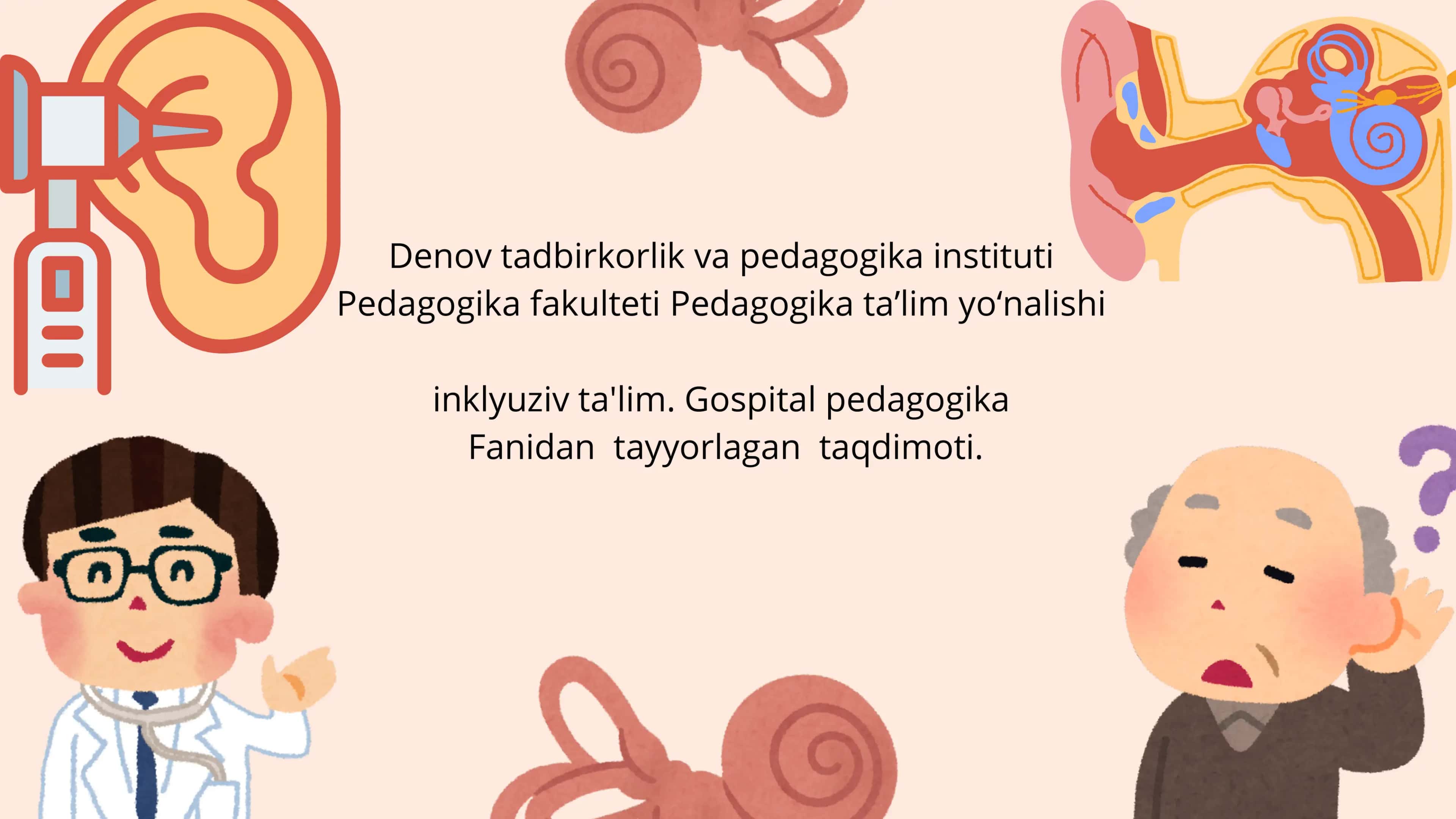 Sensor (eshitishda yoki  eshitishda)kamchiliklarga ega bo'lgan  bolalar uchun inklyuziv  talim 1