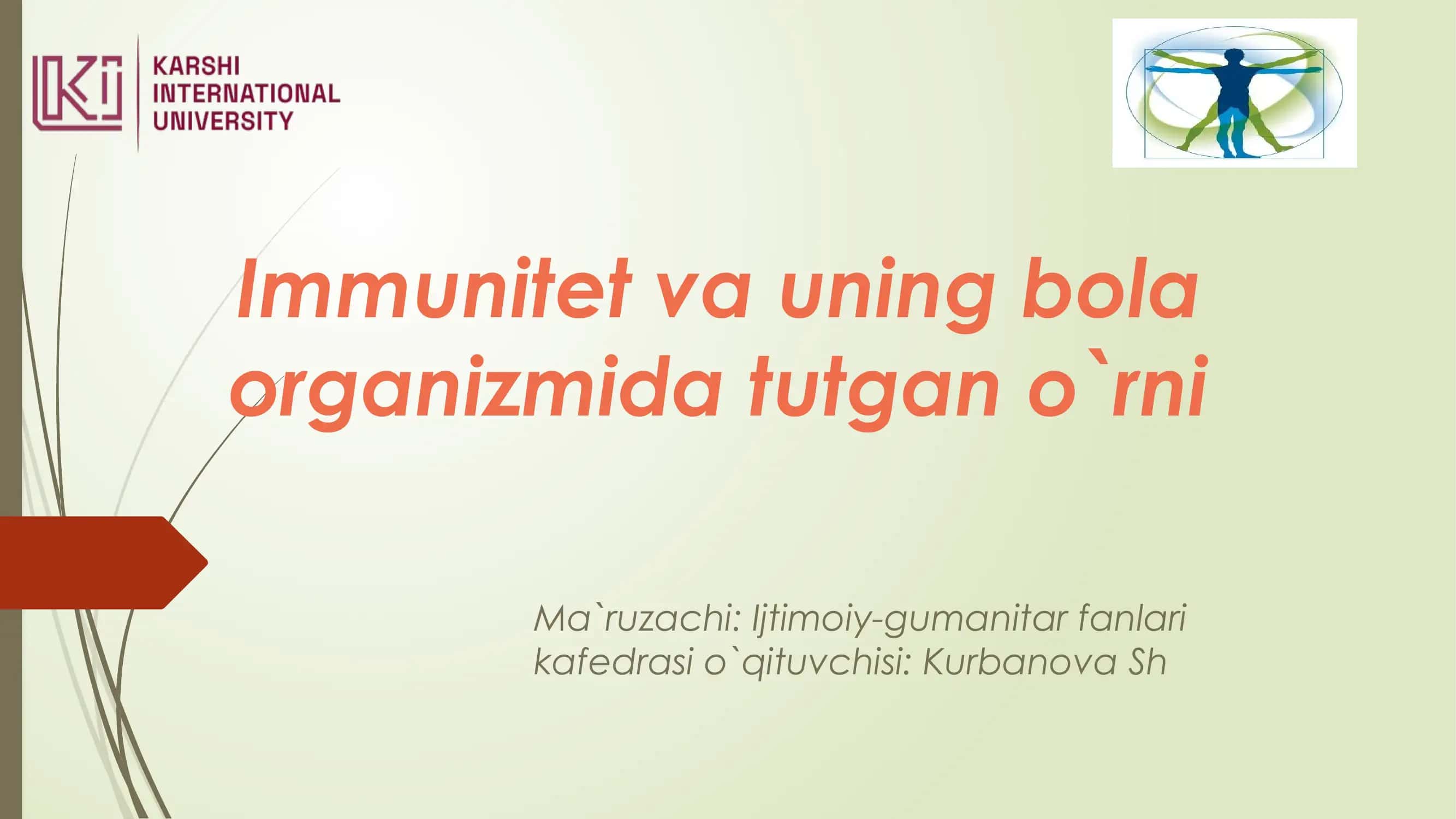 Immunitet va uning bola organizmida tutgan o`rni 1