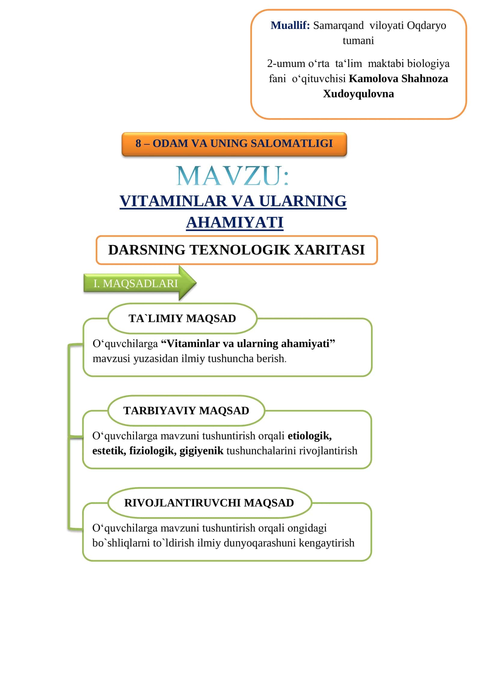 Vitaminlar va Ularning Ahamiyati 1