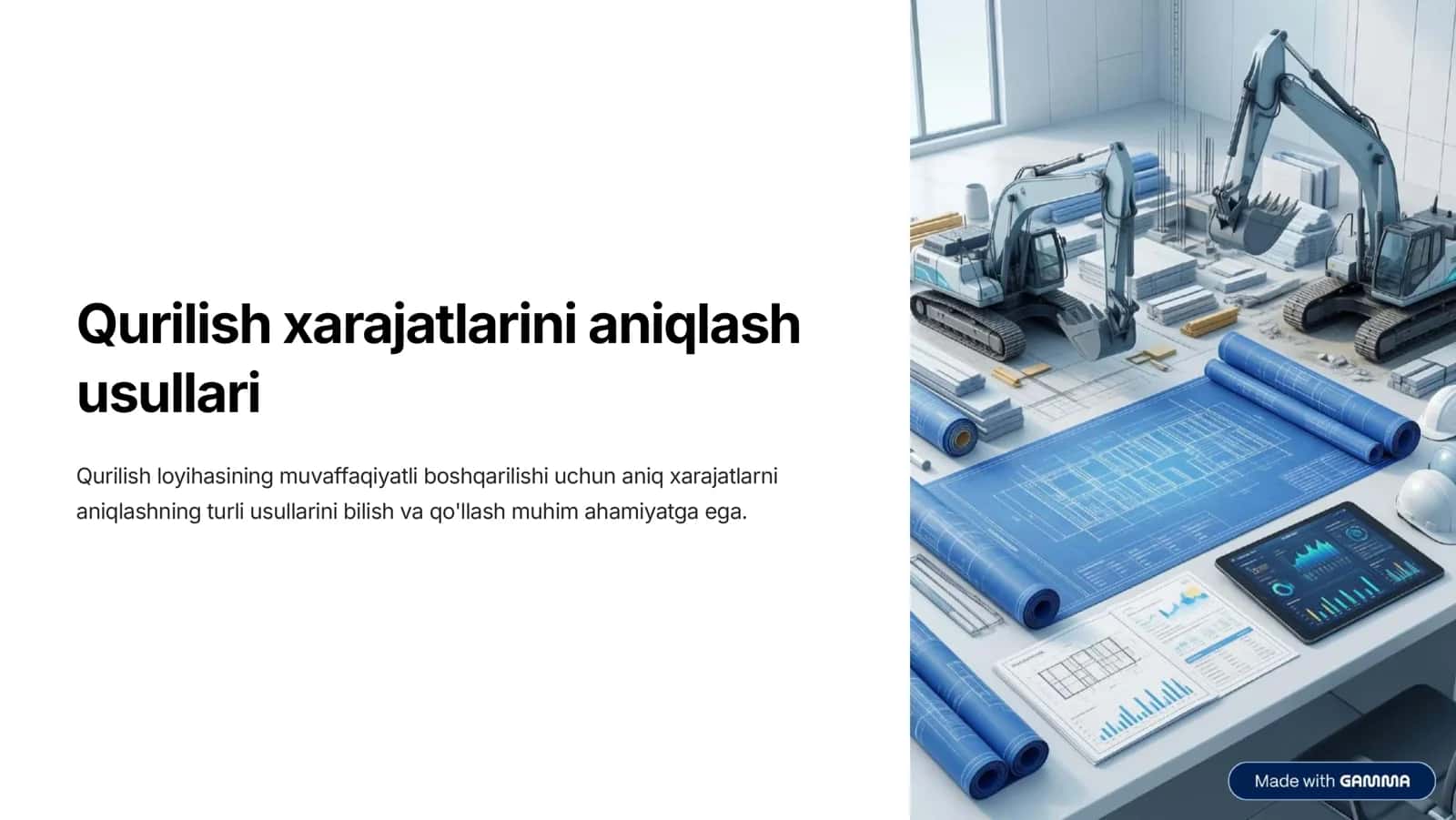Qurilish xarajatlarini aniqlash usullari 1