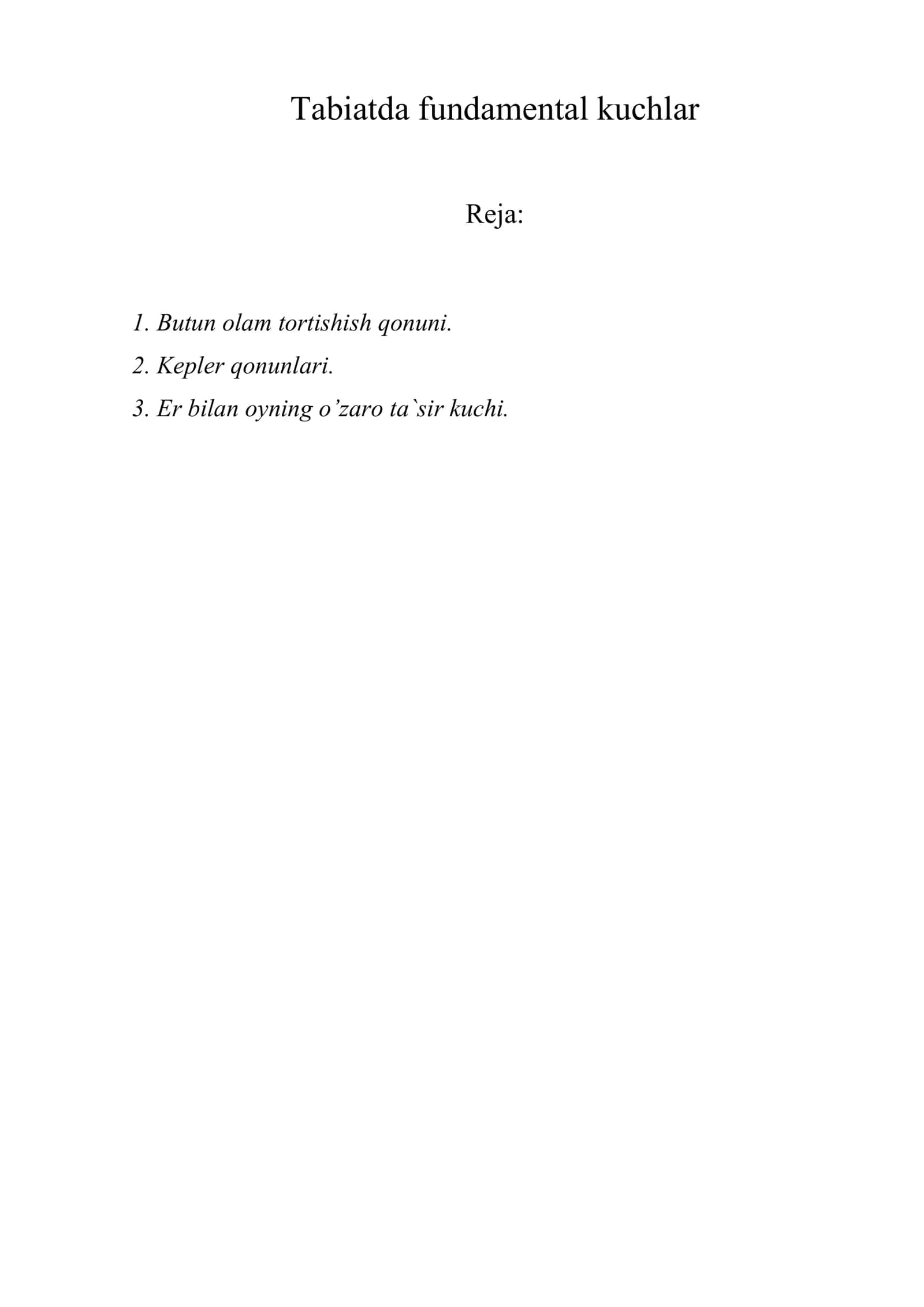 Tabiatda fundamental kuchlar 1