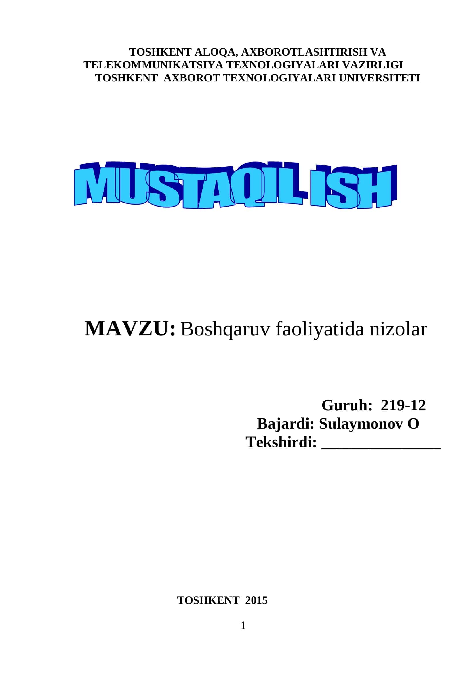 Nizolar tabiati, turi va sabablari 1