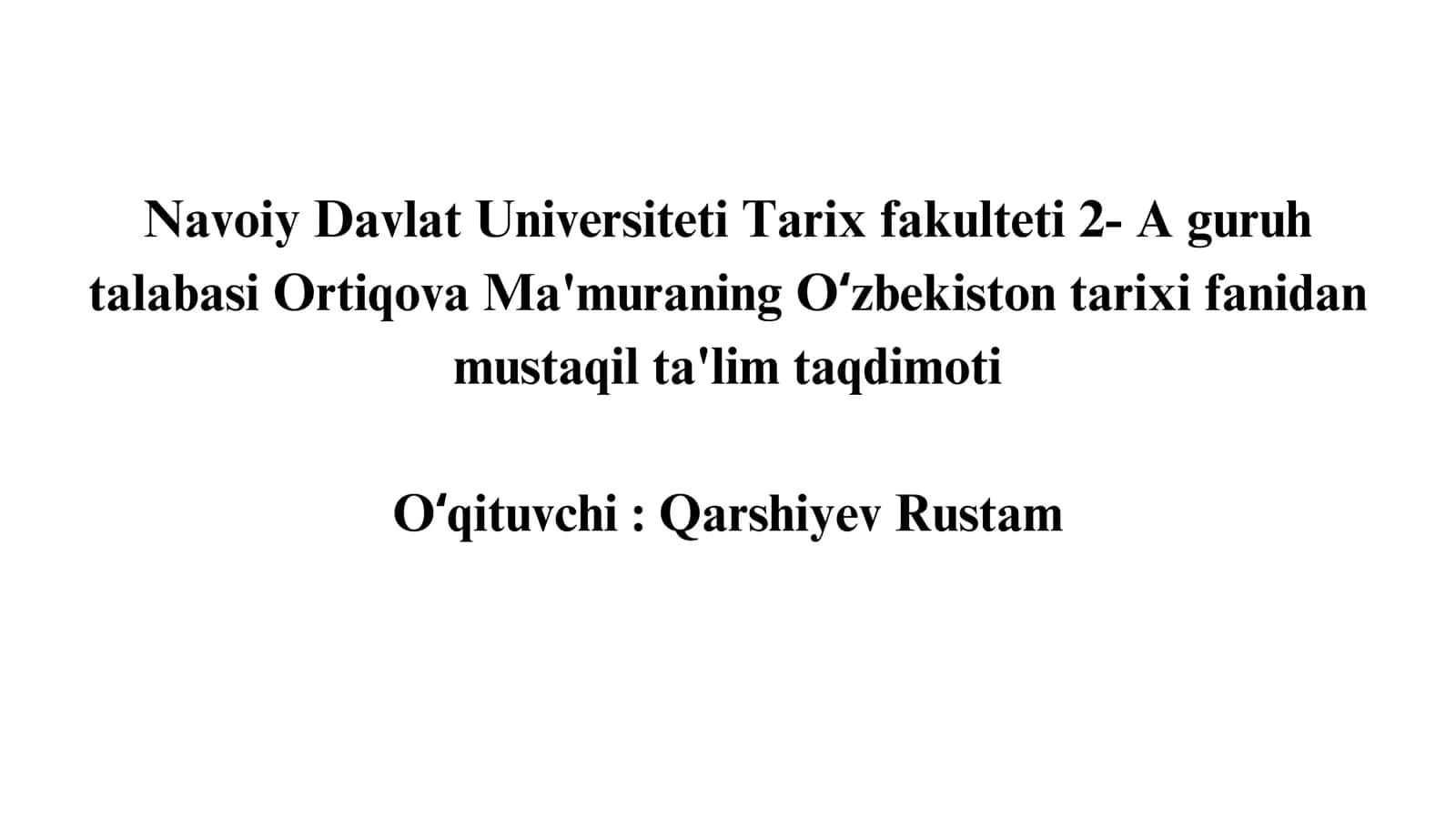 Oʻzbekistonda mustabit ma'muriy buyruqbozlik tizimining shakllanishi 1