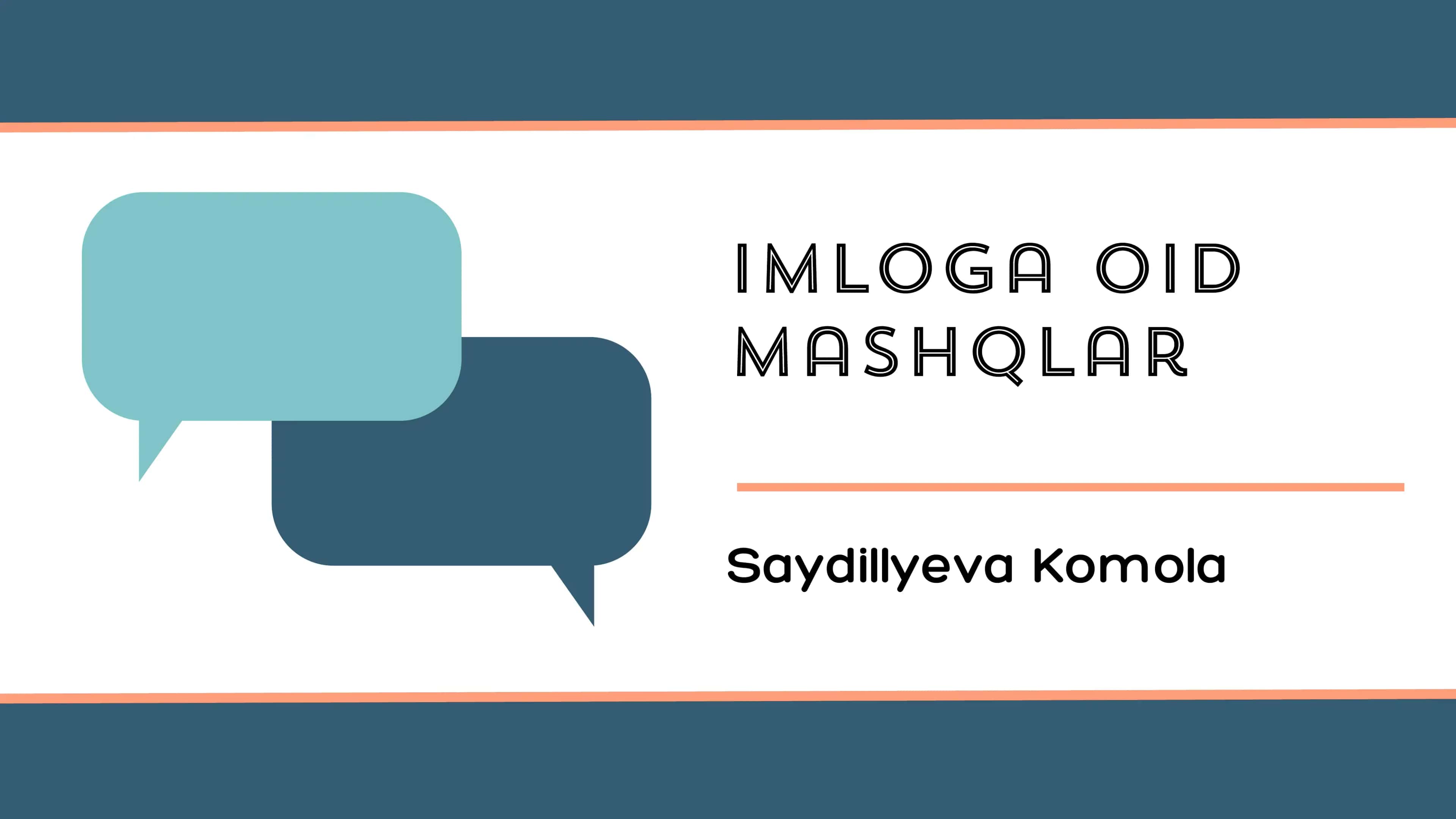 Imloga oid mashqlar 1