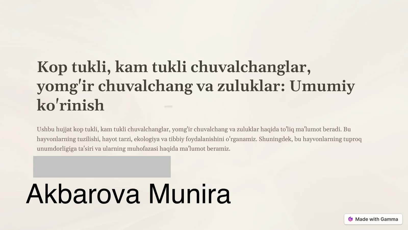 Kop tukli, kam tukli chuvalchanglar, yomg'ir chuvalchang va zuluklar: Umumiy ko'rinish 1