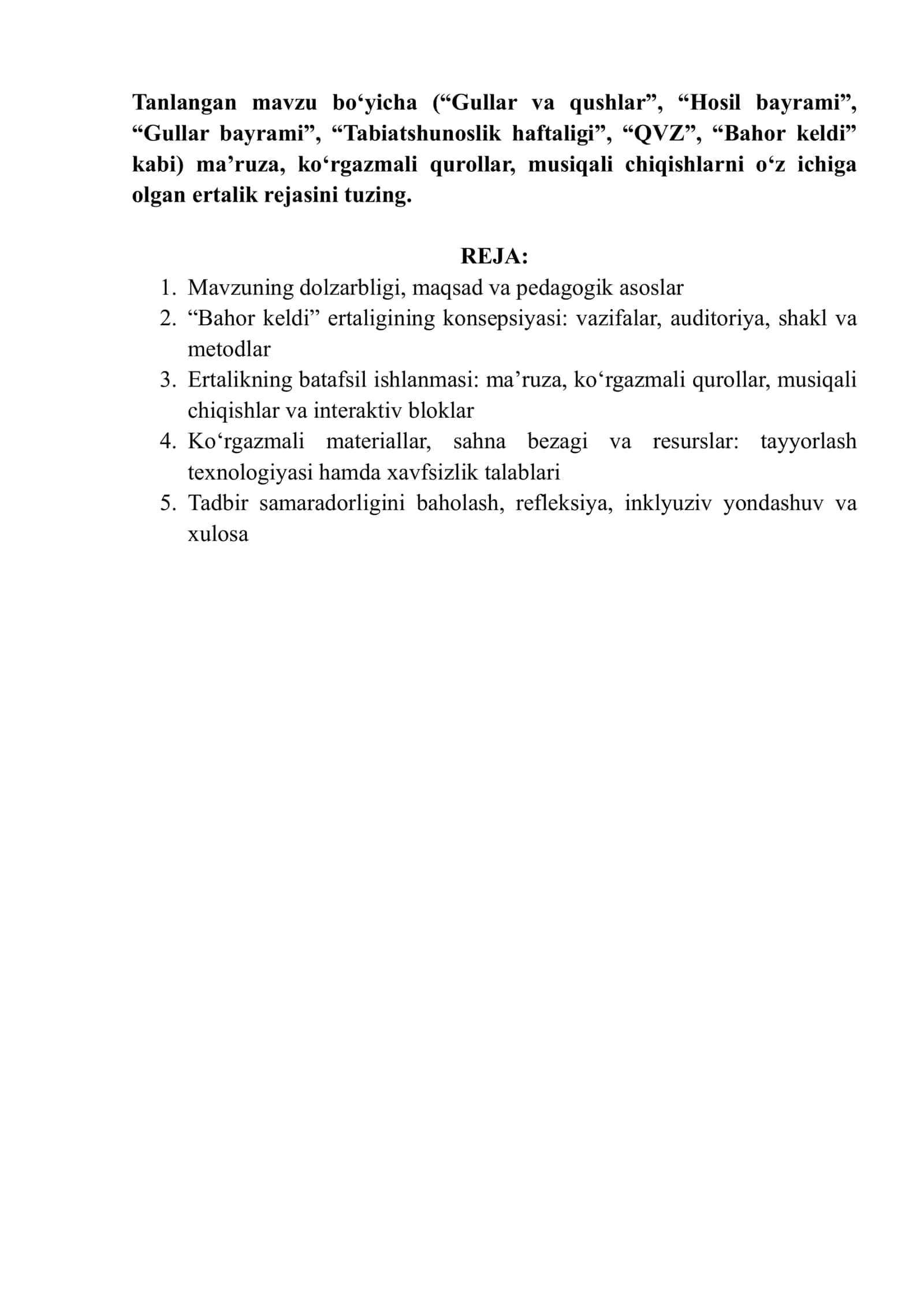 “Bahor keldi” ertaligi 1