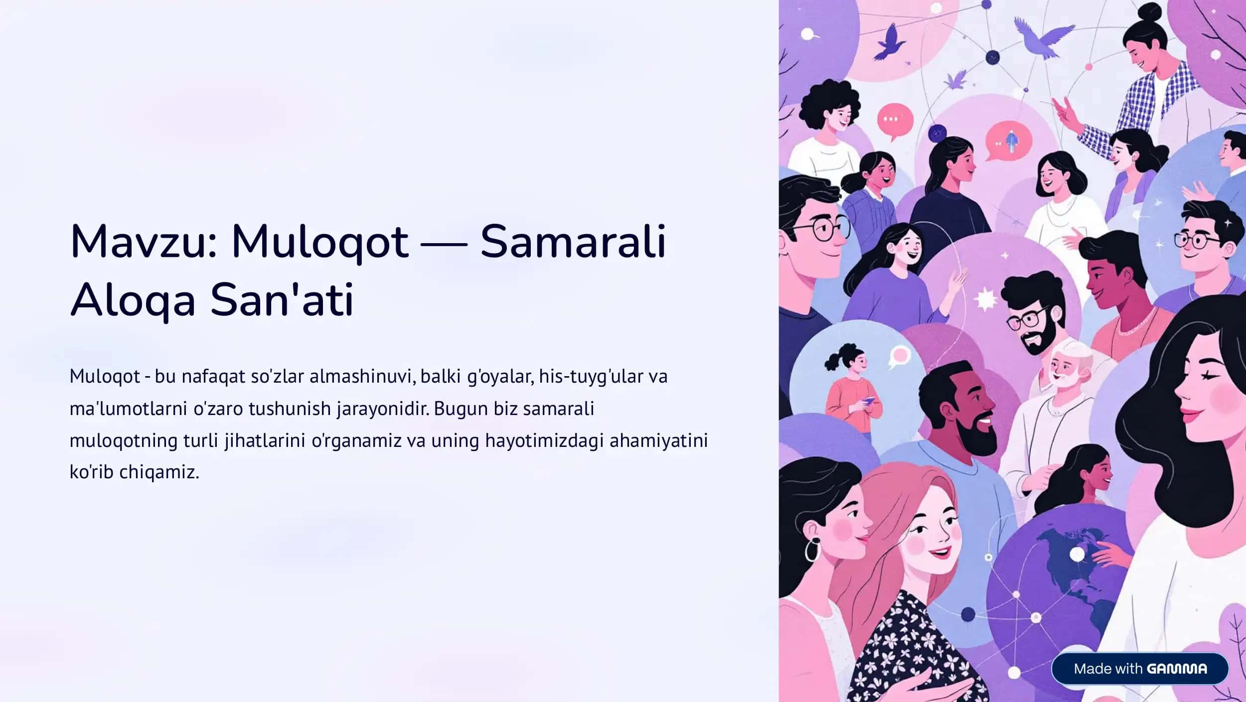 Muloqot tushunchasi 1