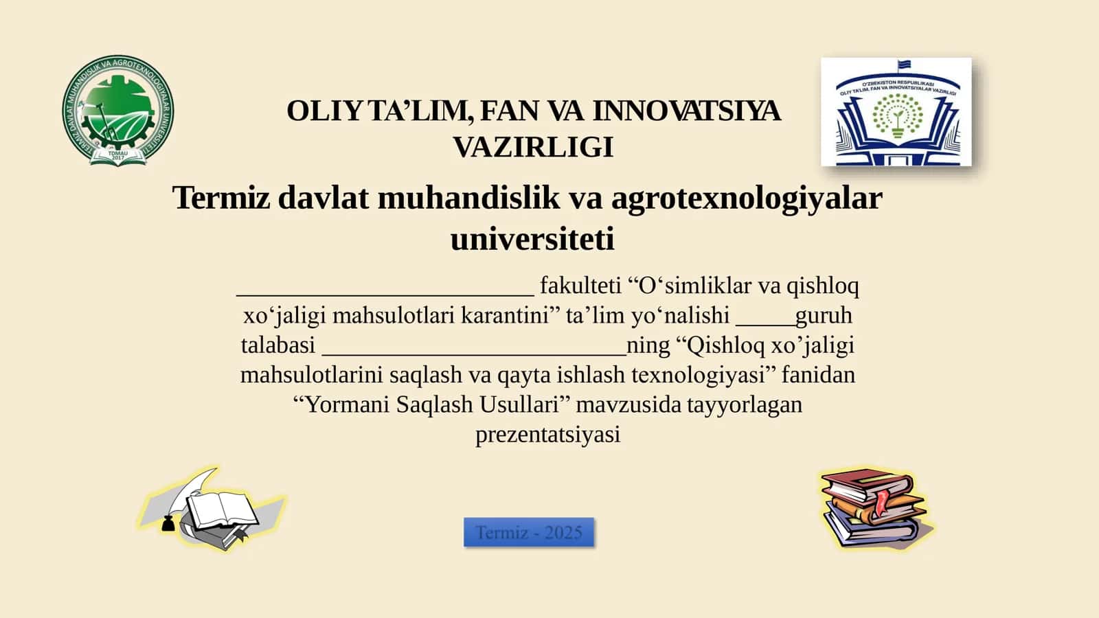 Yormani Saqlash Usullari 1