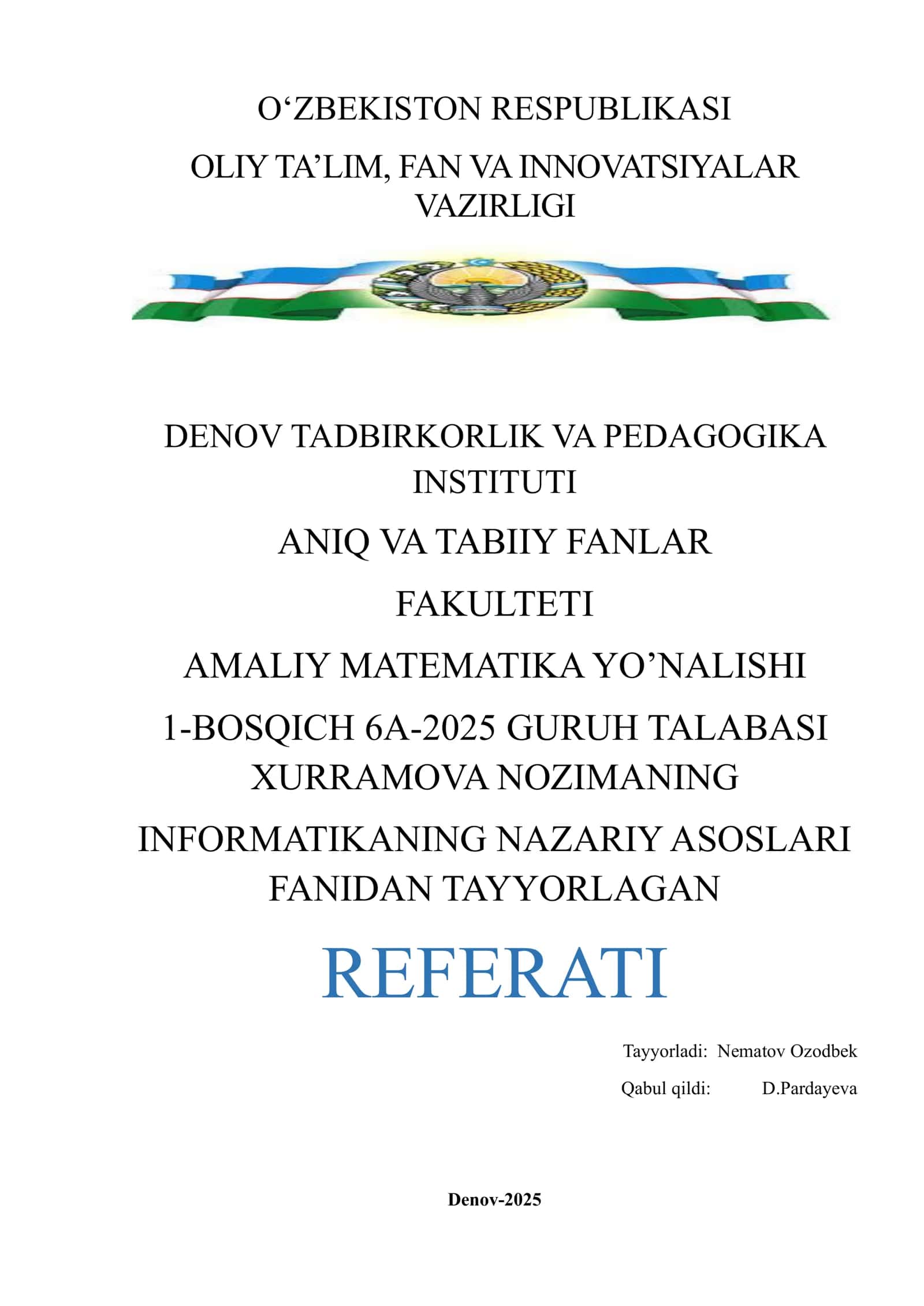 Mamlakat iqtisodiyotini rivojlantirishda informatika va raqamli texnalogiyalarning o'rni 1