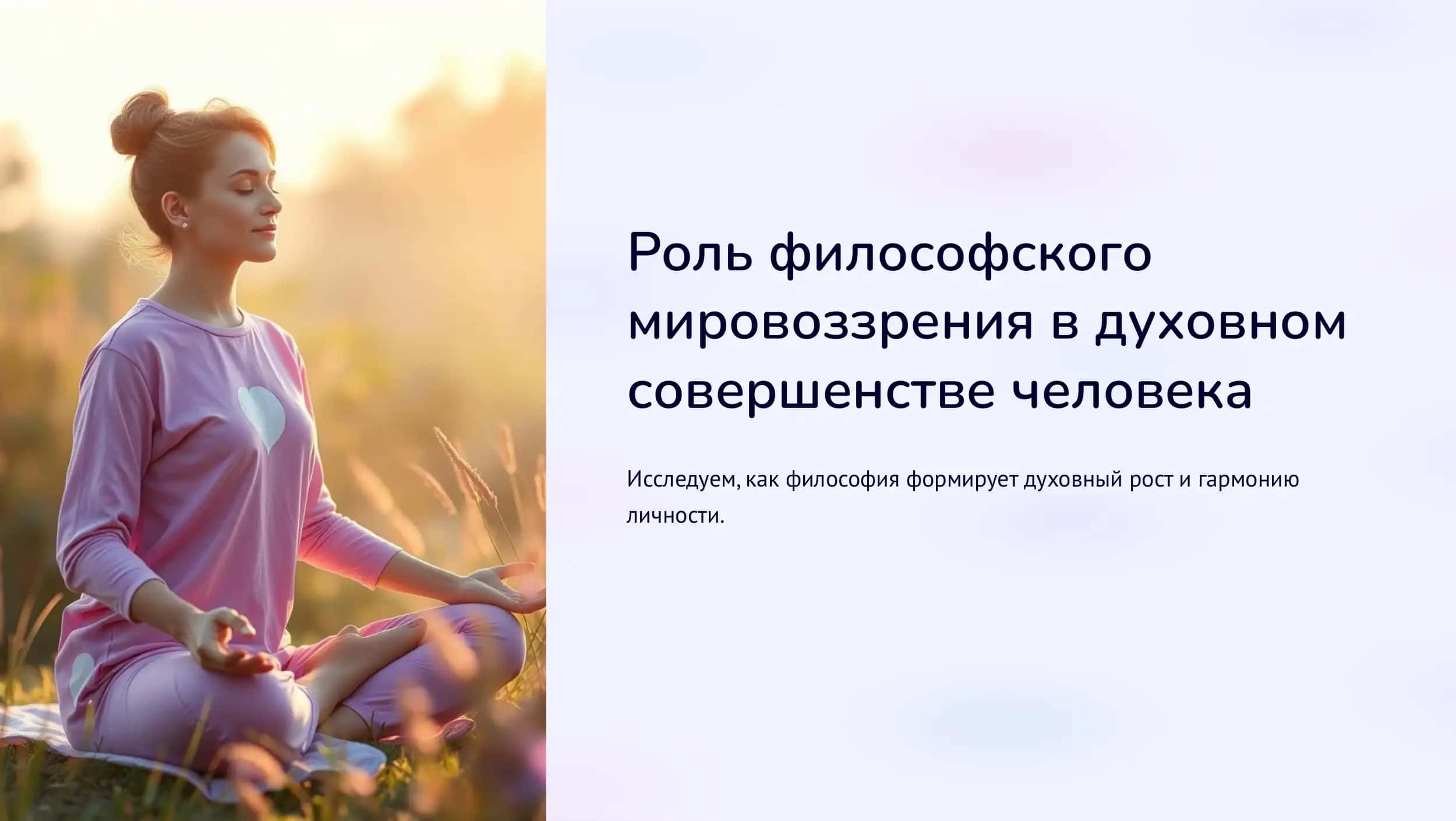 Rol filosofskogo mirovozzreniya v duhovnom sovershenstve cheloveka 1