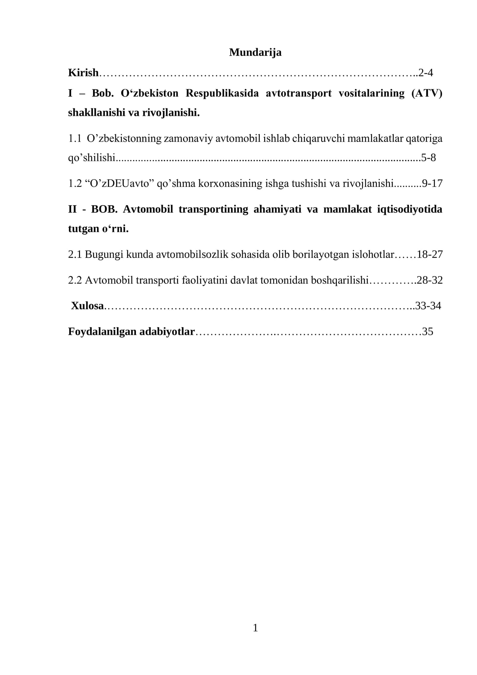 Mustaqillik yillarda avtomobilsozlik 1