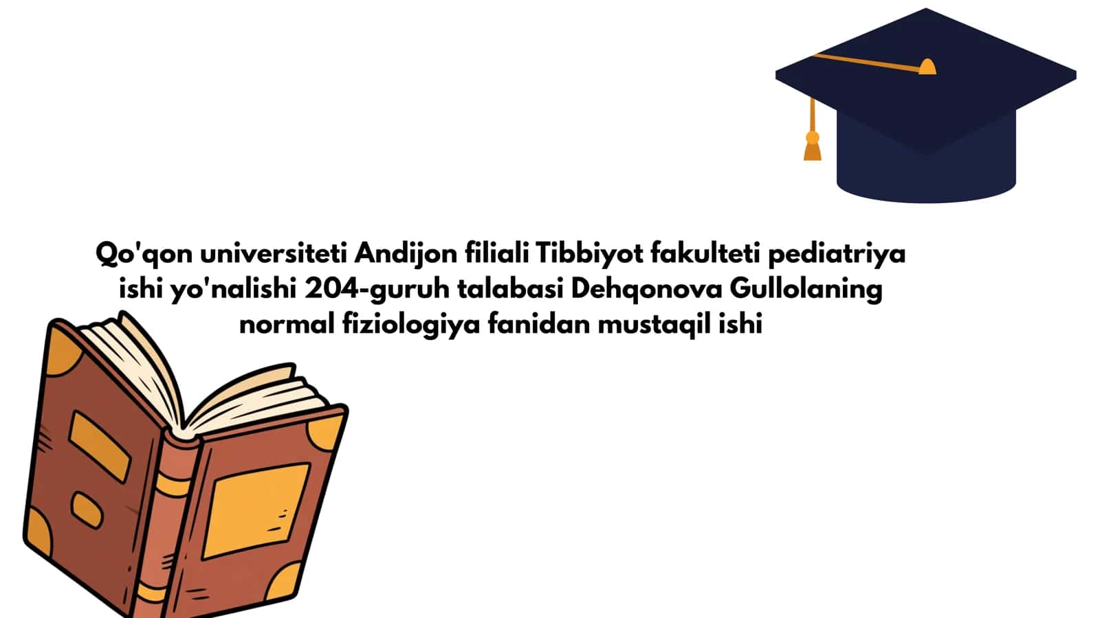 Dehqonova Gullolaning Pediatriya fanidan Mustaqil ish 1