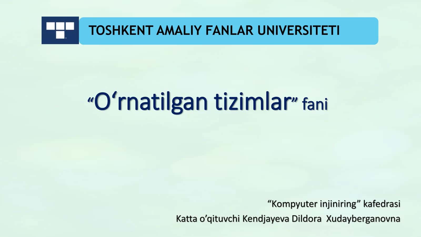O'rnatilgan tizimlarga uzilish ish tartibini joriy etish 1
