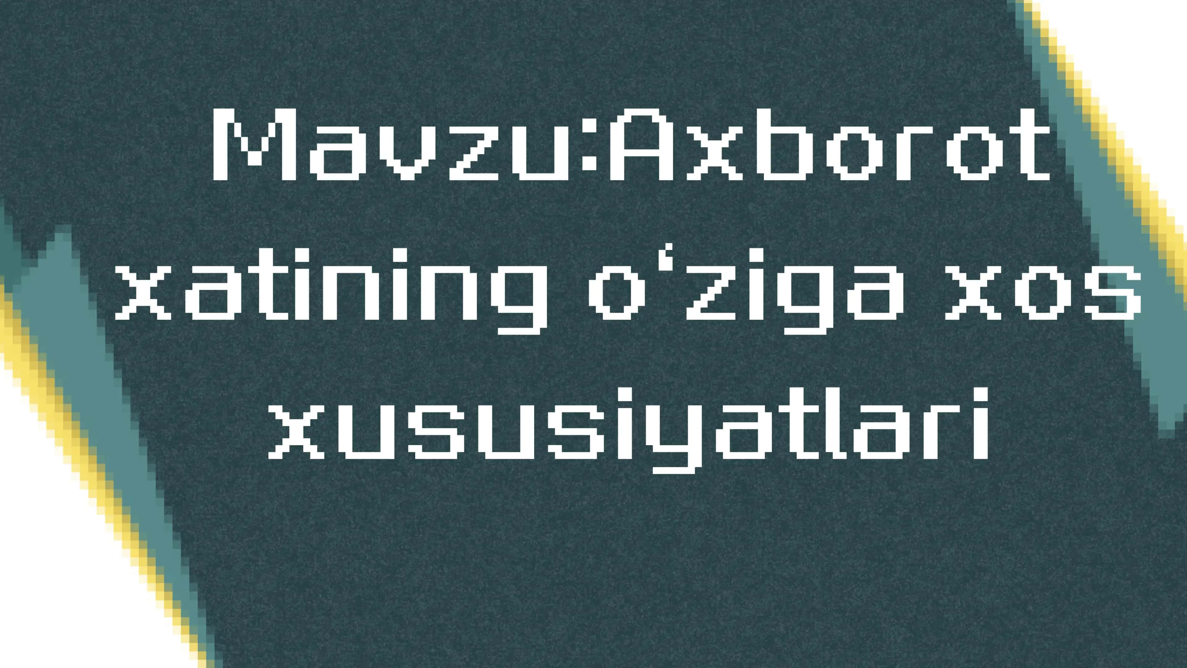 Axborot xati 1