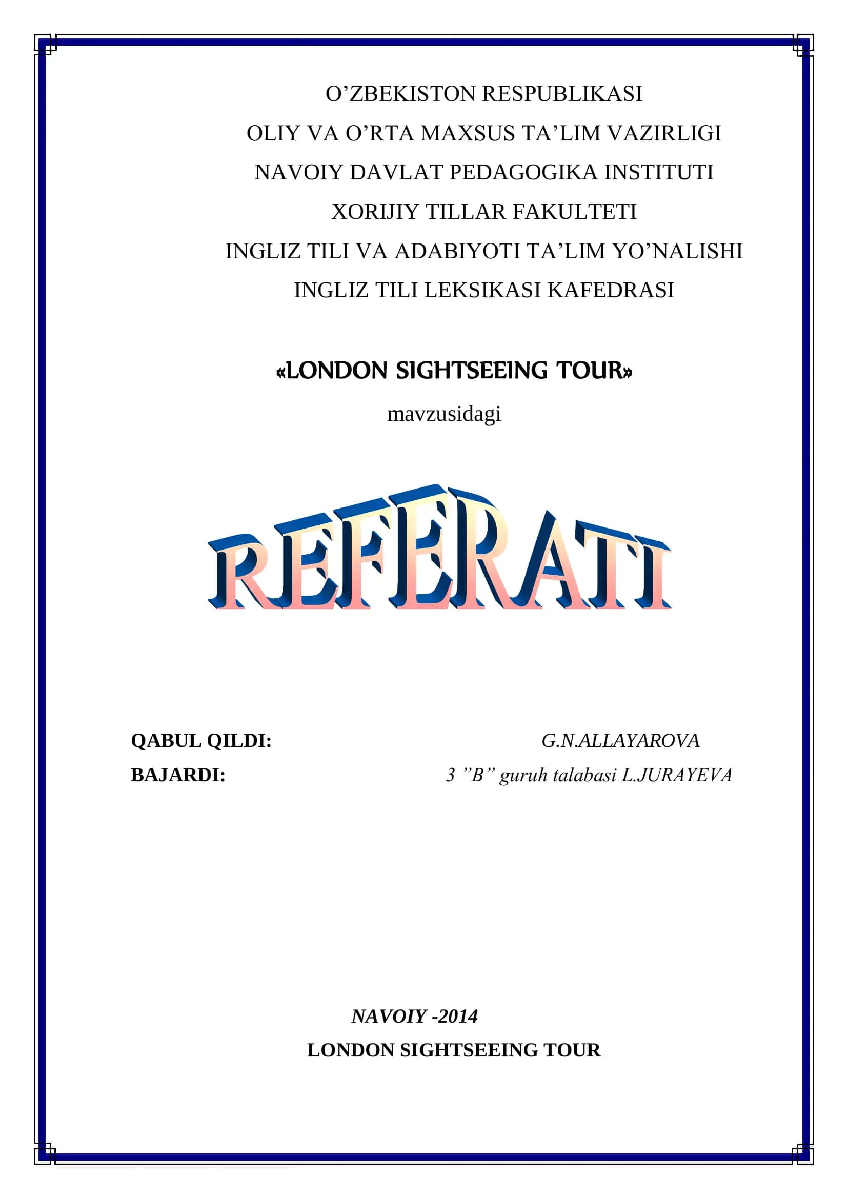 London Sightseeing Tour 1