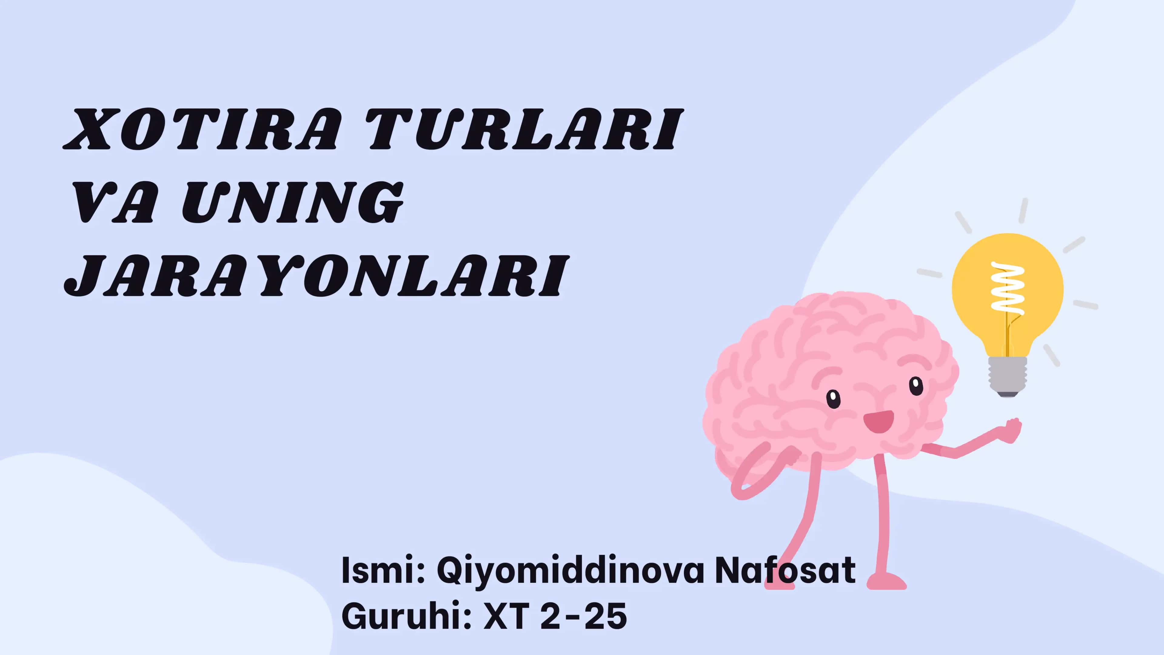 Xotira Tur 1