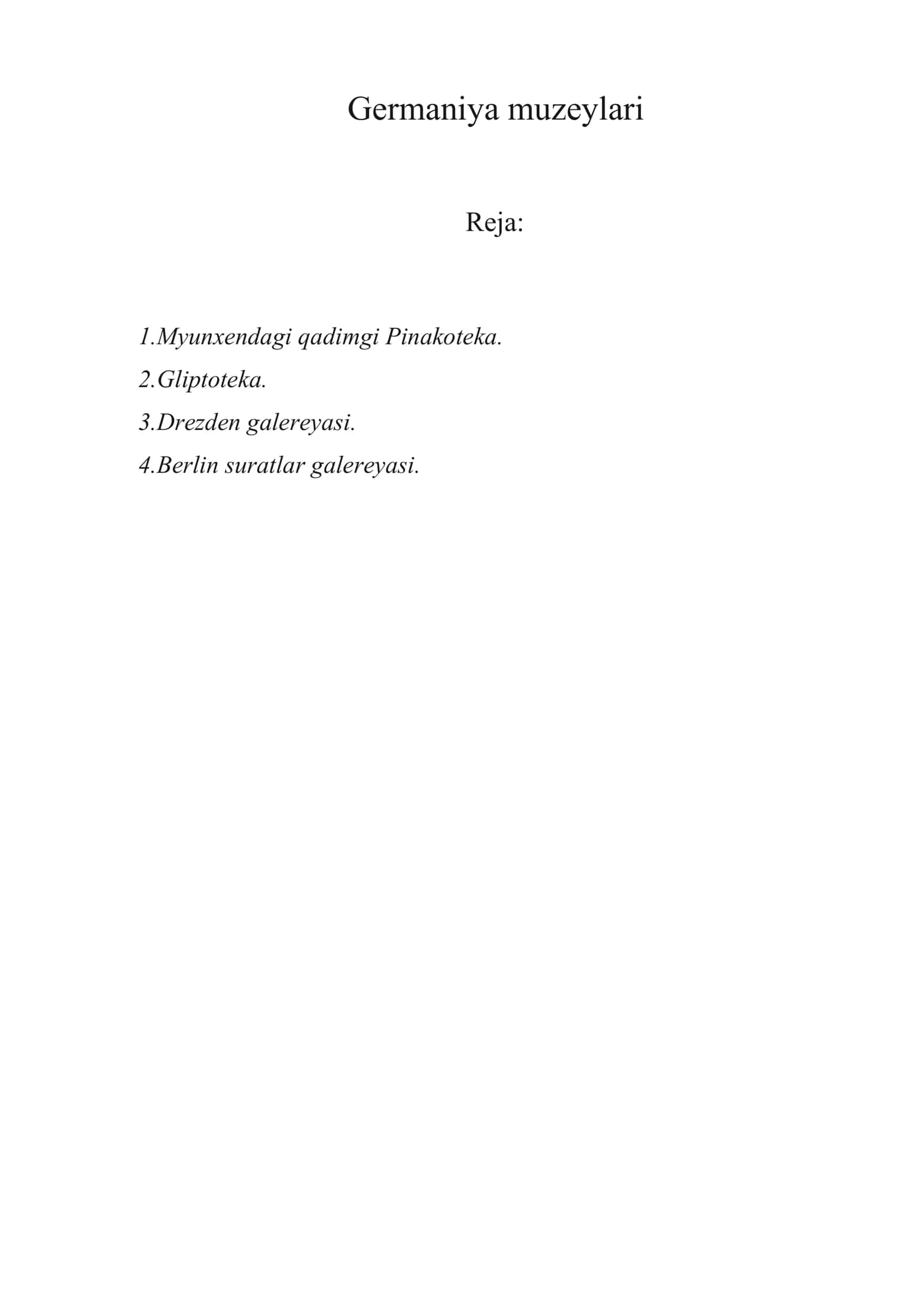 Germaniya muzeylari 1