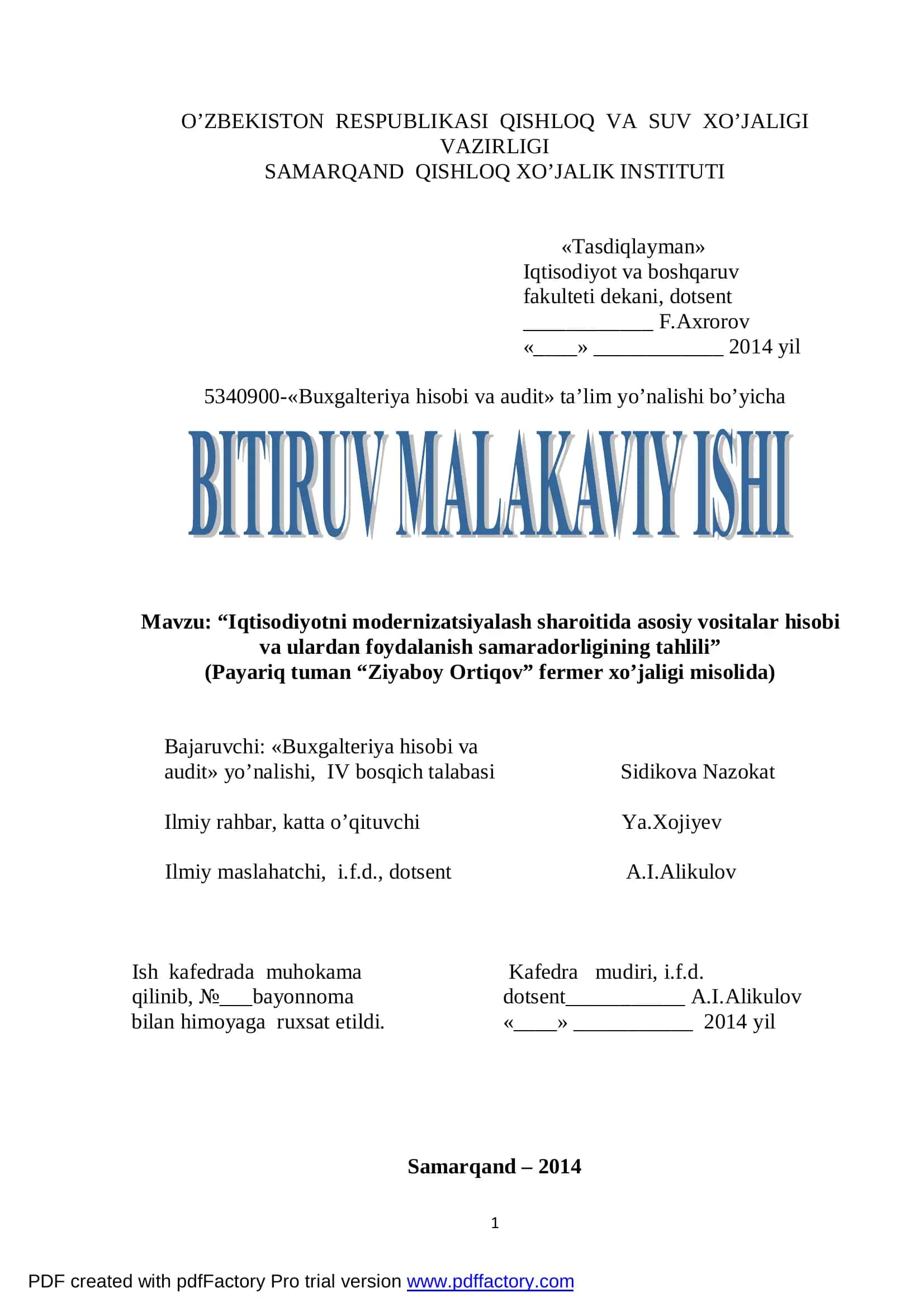 Buxgalteriya hisobi va audit 1