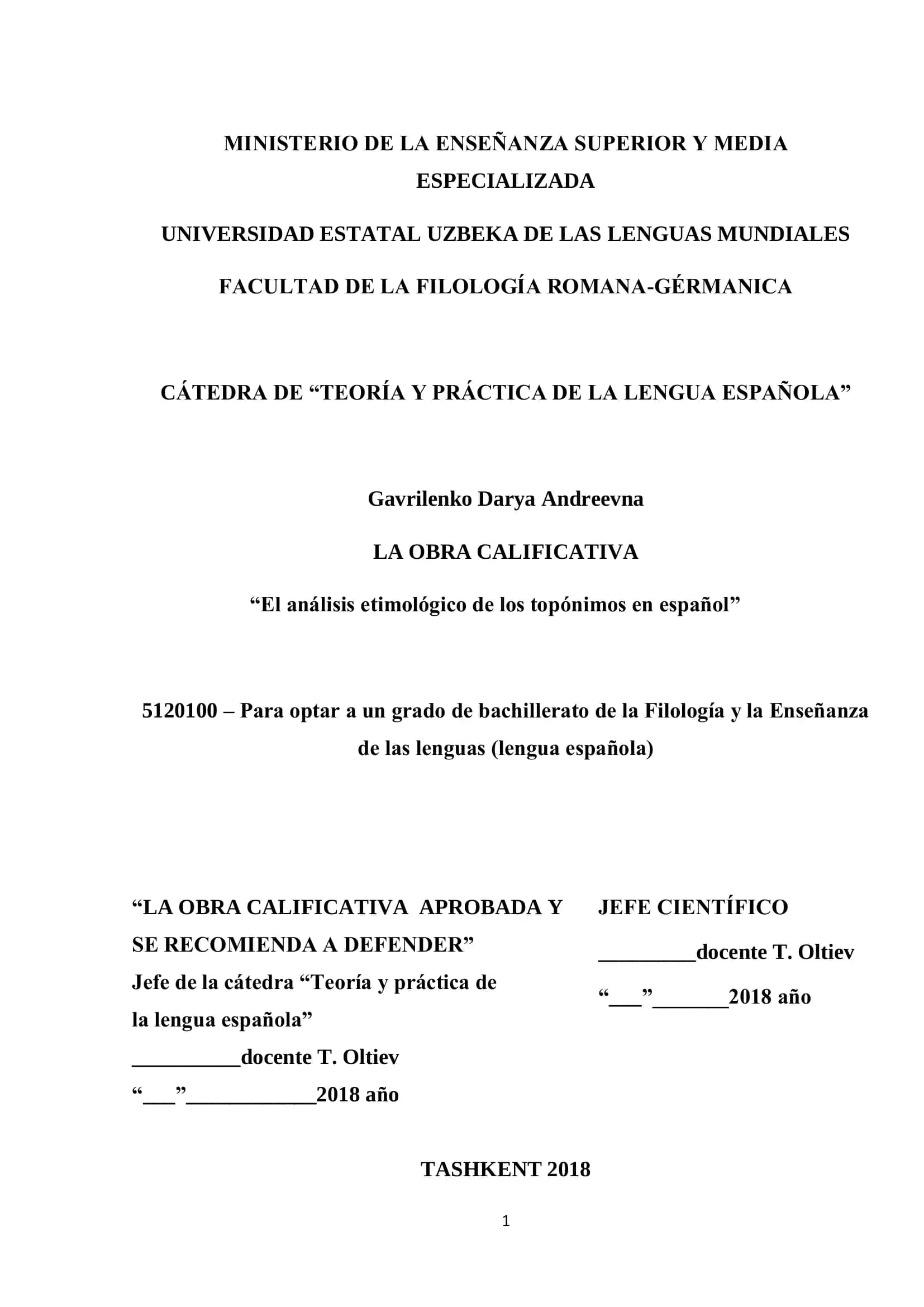 El análisis etimológico de los topónimos en español 1