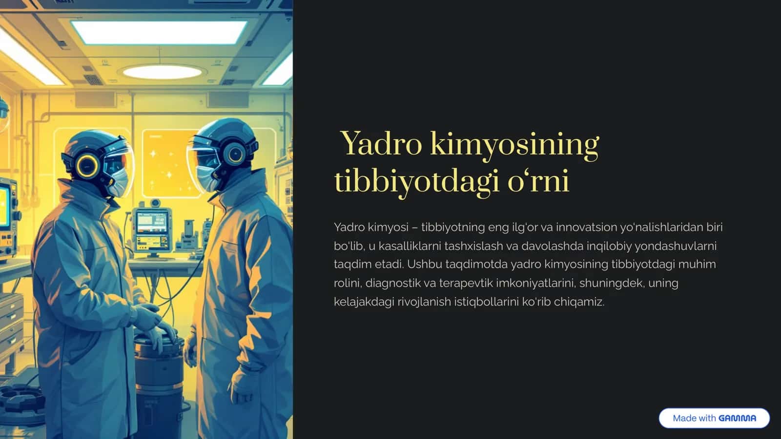Yadro kimyosining tibbiyotdagi orni 1