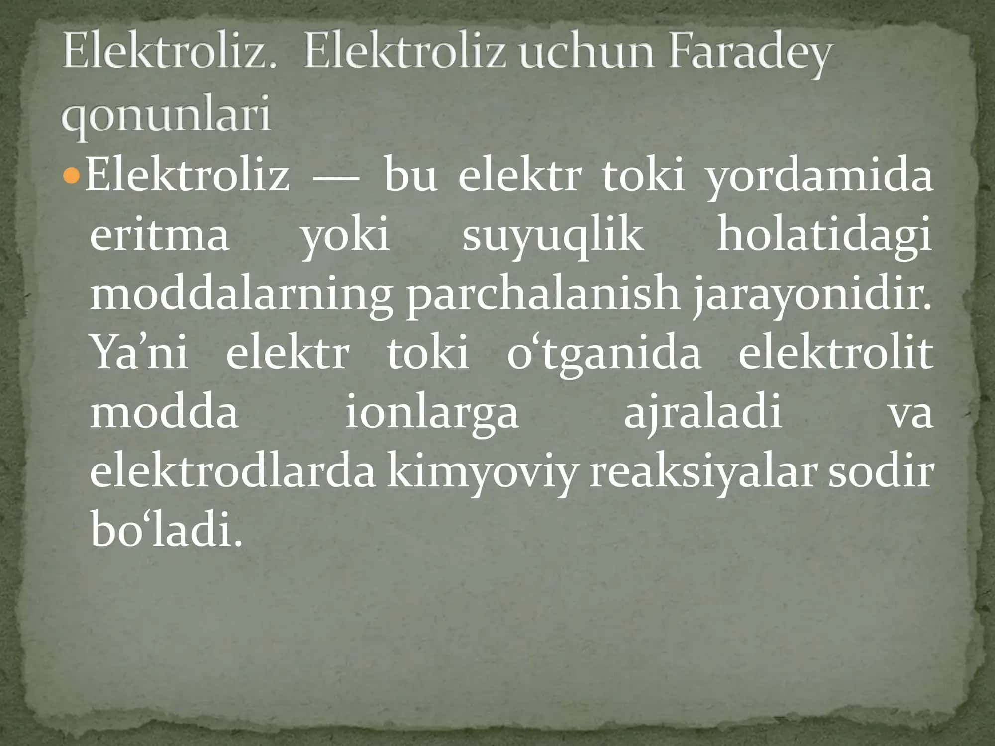 Elektroliz 1
