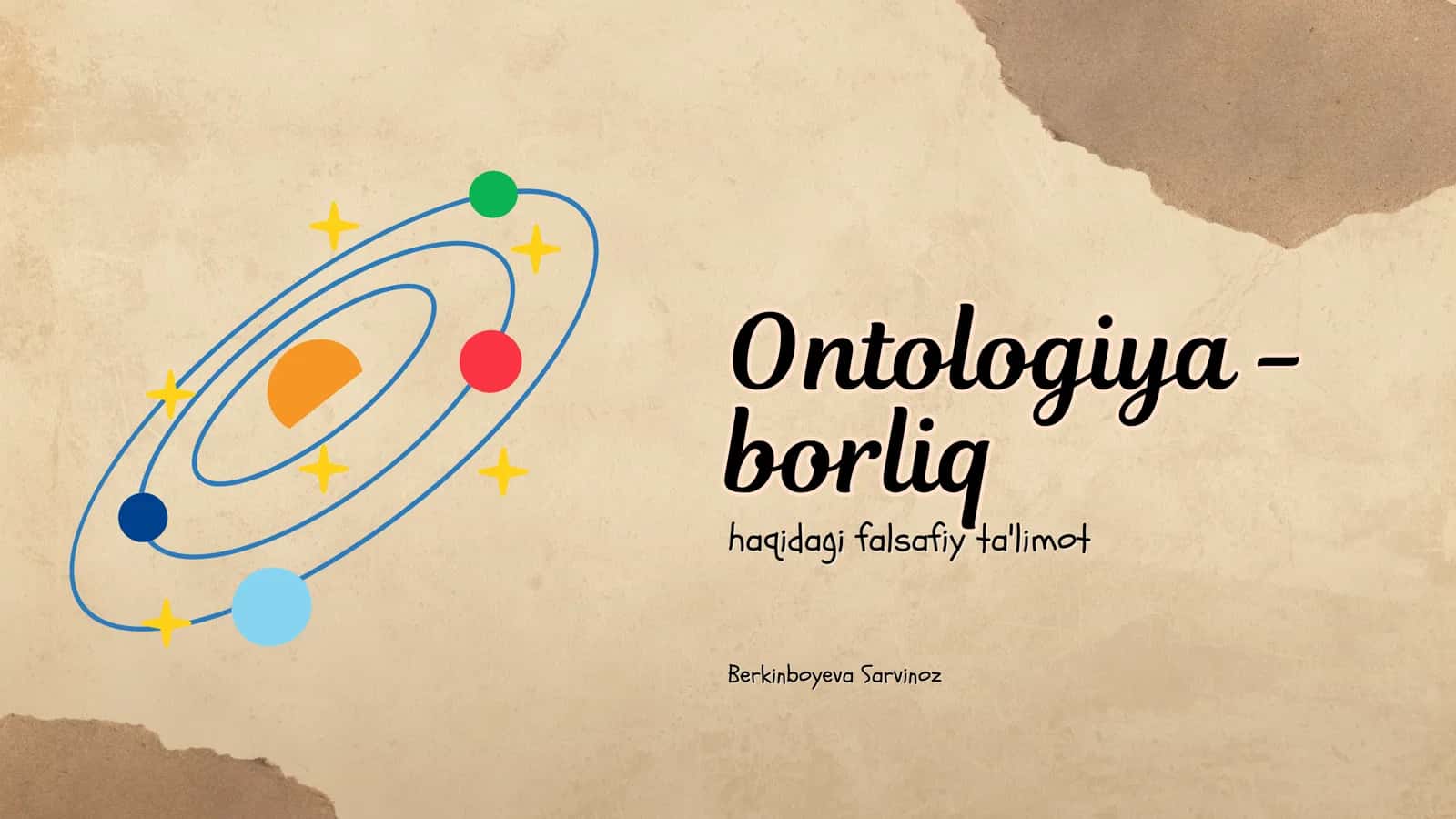 Ontologiya - borliq haqidagi falsafiy ta'limot 1