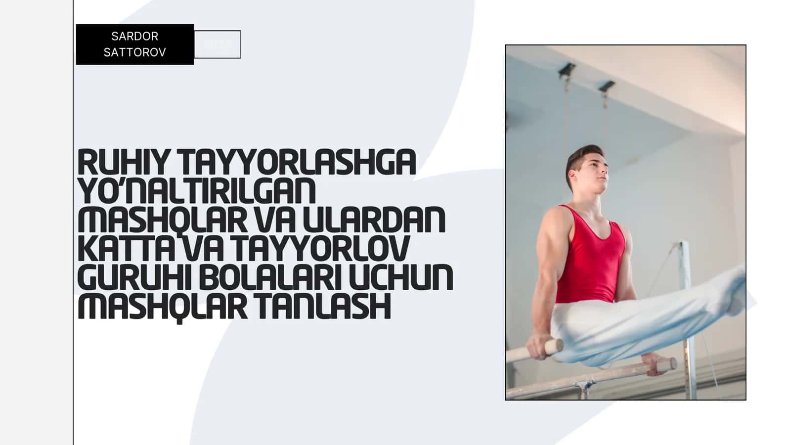RUHIY TAYYORLASHGA YO'NALTIRILGAN MASHQLAR 1