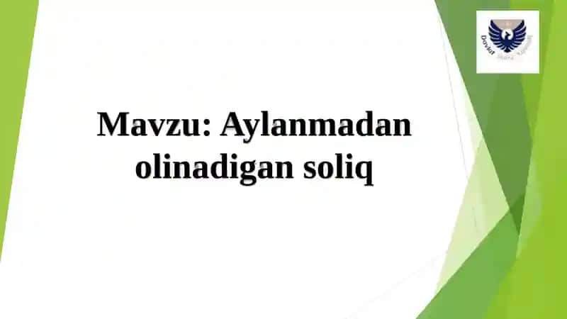 Aylanmadan olinadigan soliq