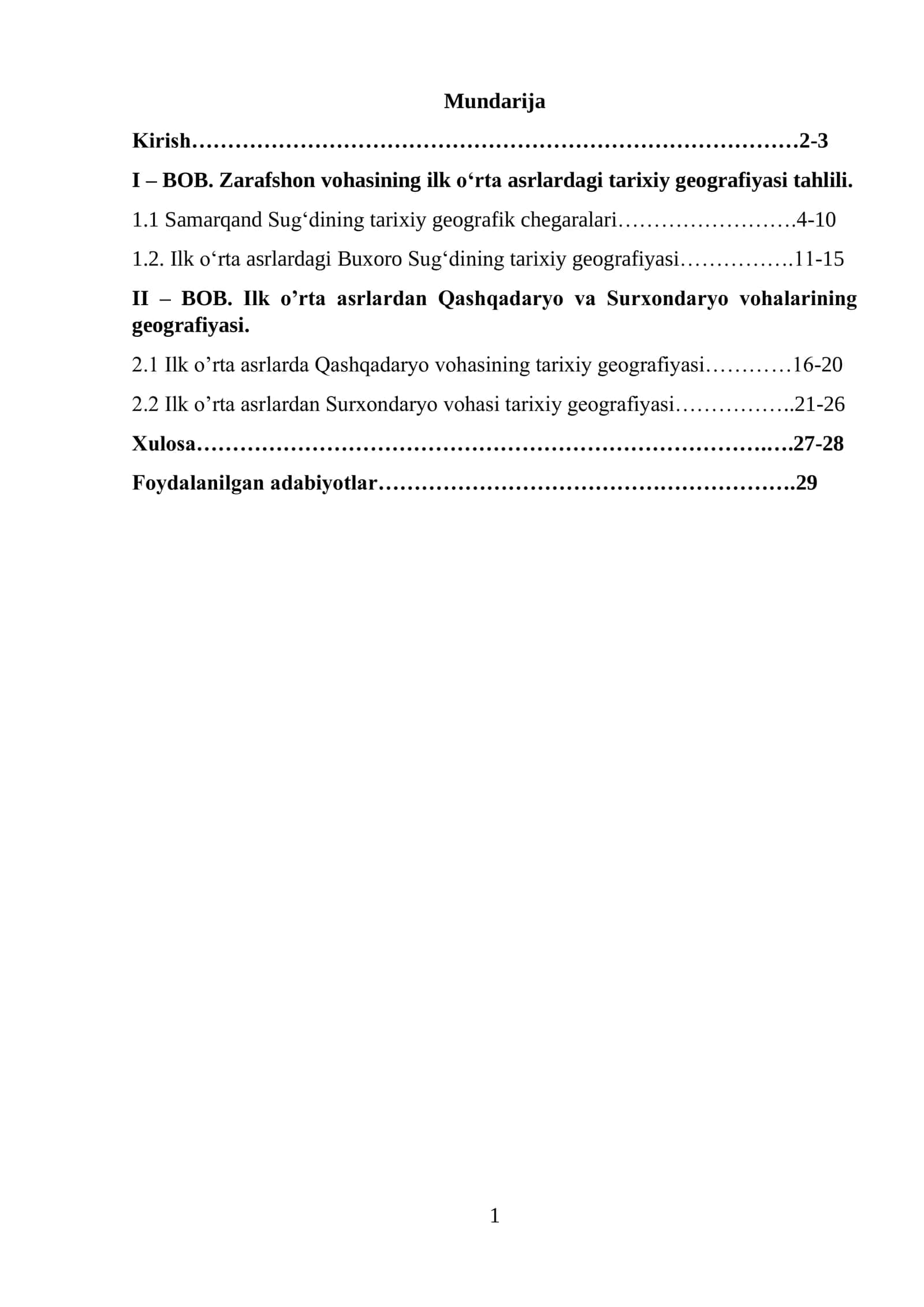 Zarafshon vohasining ilk о‘rta asrlardagi tarixiy geografiyasi 1