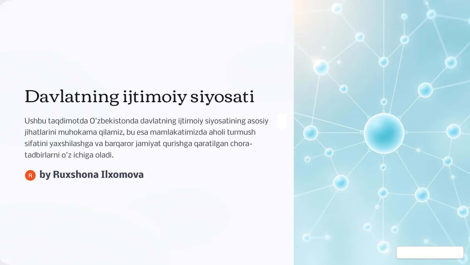 Davlatning ijtimoiy siyosati 1