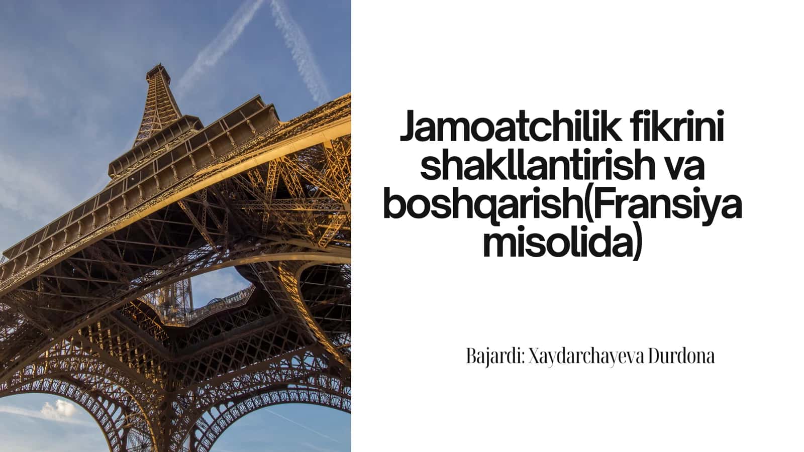 Jamoatchilikfikrini
shakllantirishva
boshqarish 1