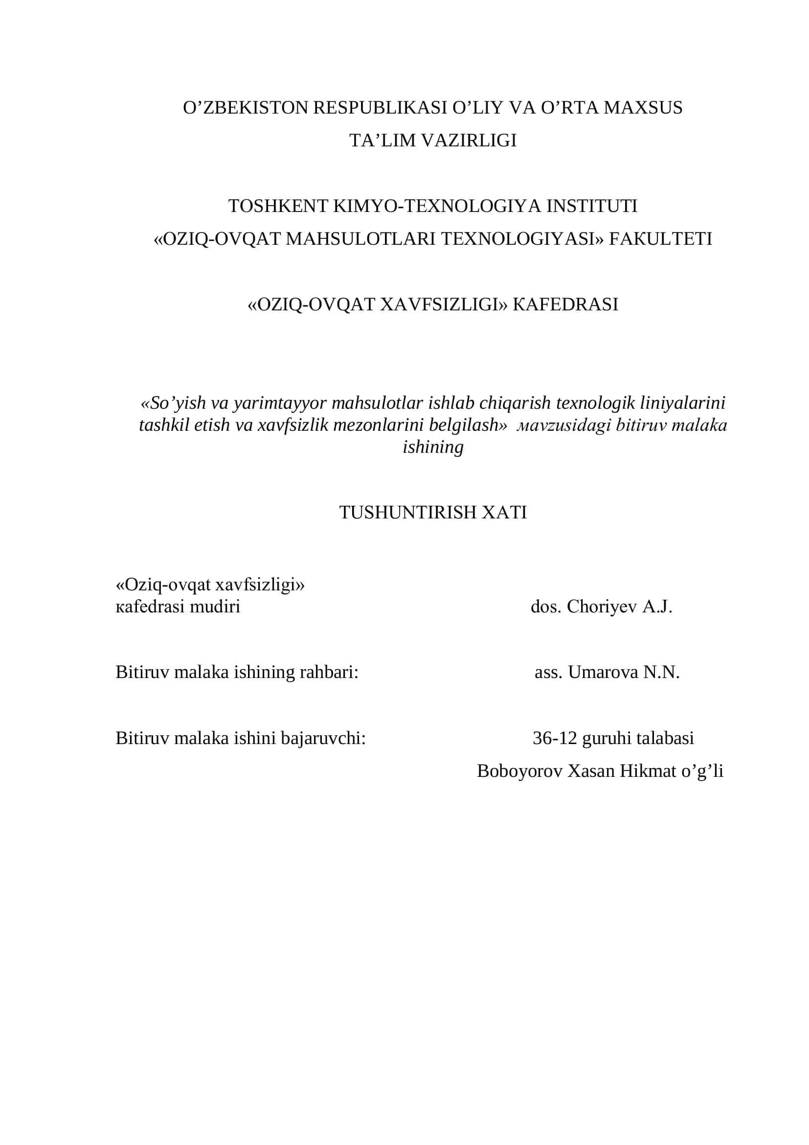Oziq-ovqat haxfsizligi 1
