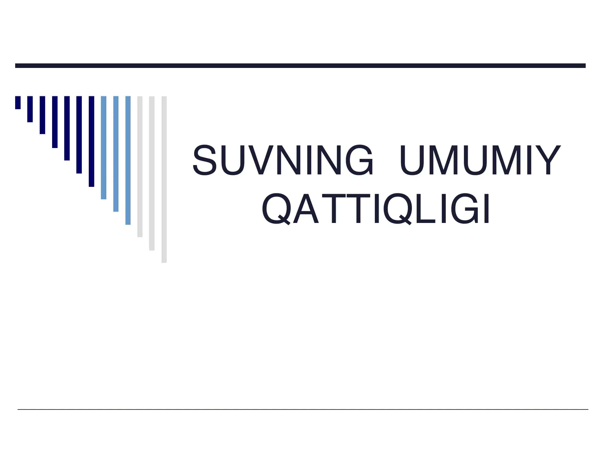 suvning qattiqligi 1