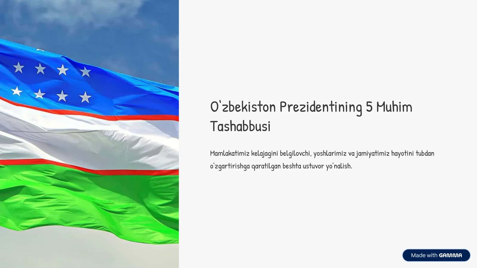 O8zbekiston Prezidentining 5 Muhim Tashabbusi 1