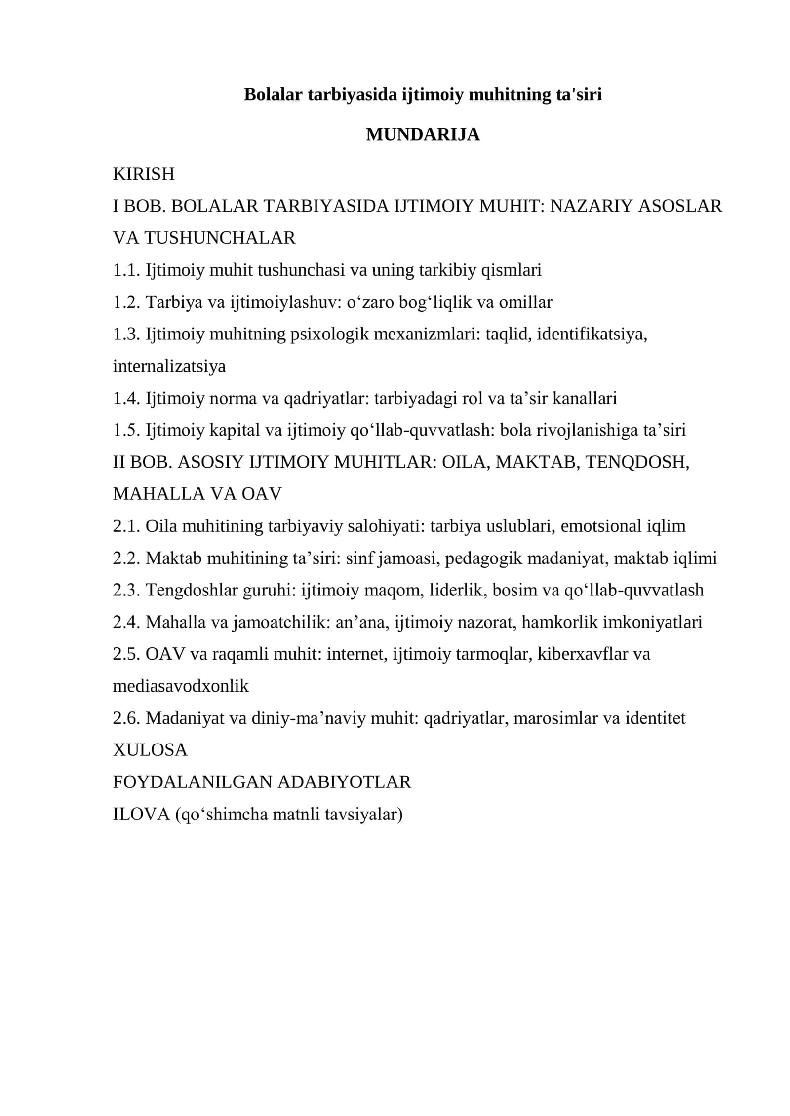 Bolalar tarbiyasida ijtimoiy muhitning ta'siri 1