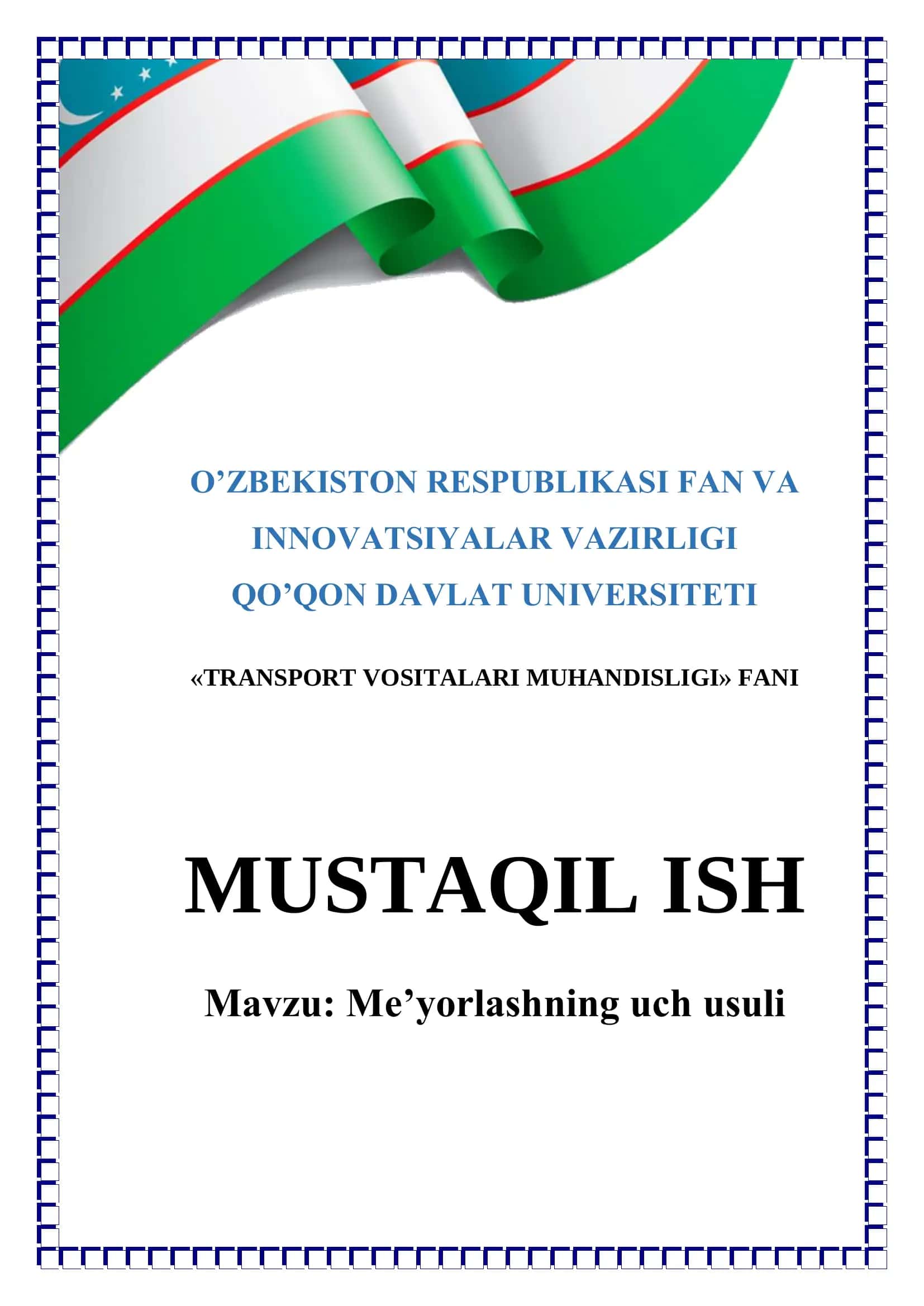 Me’yorlashning uch usuli 1