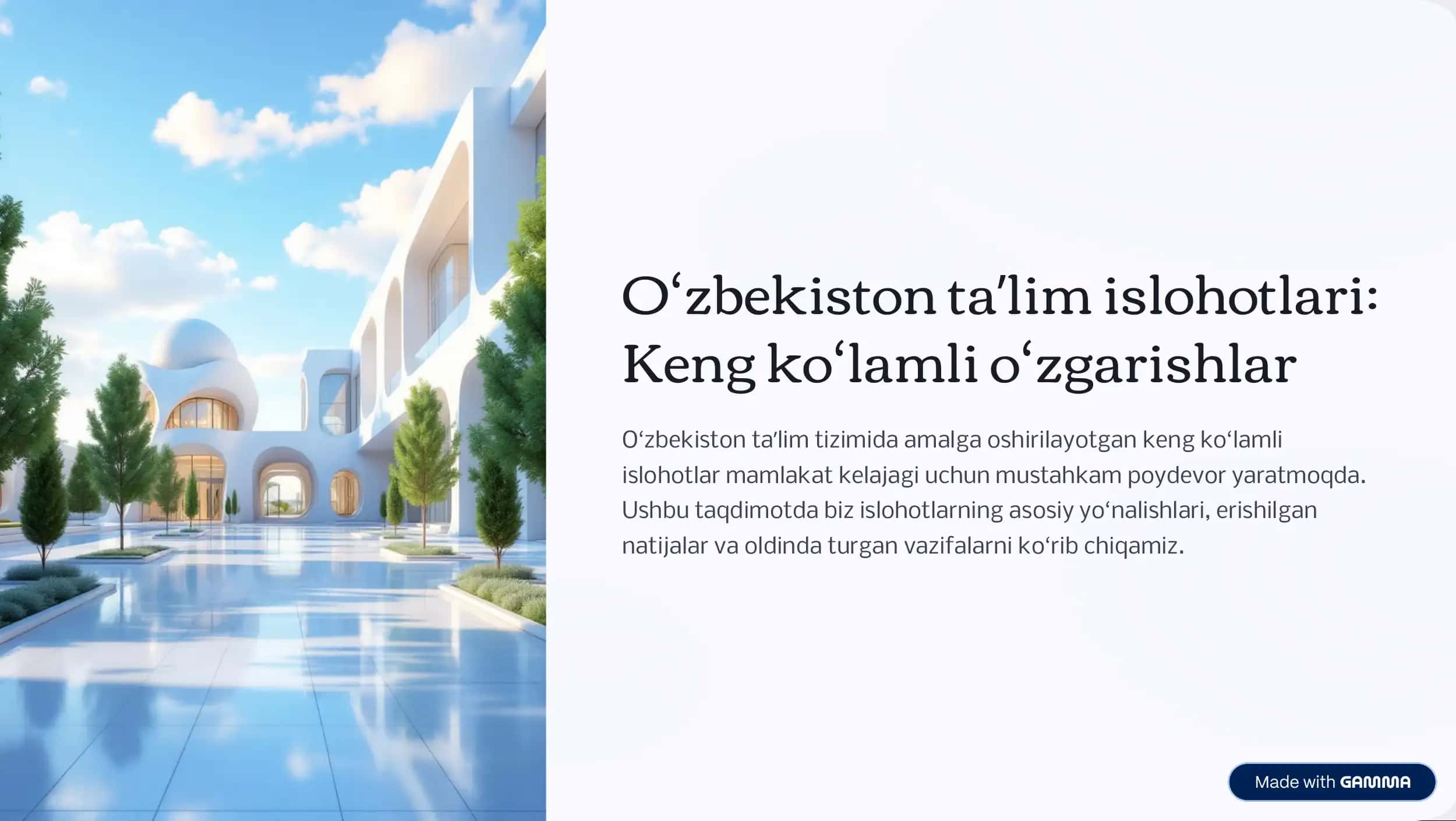 O»zbekiston ta¾lim islohotlari 1