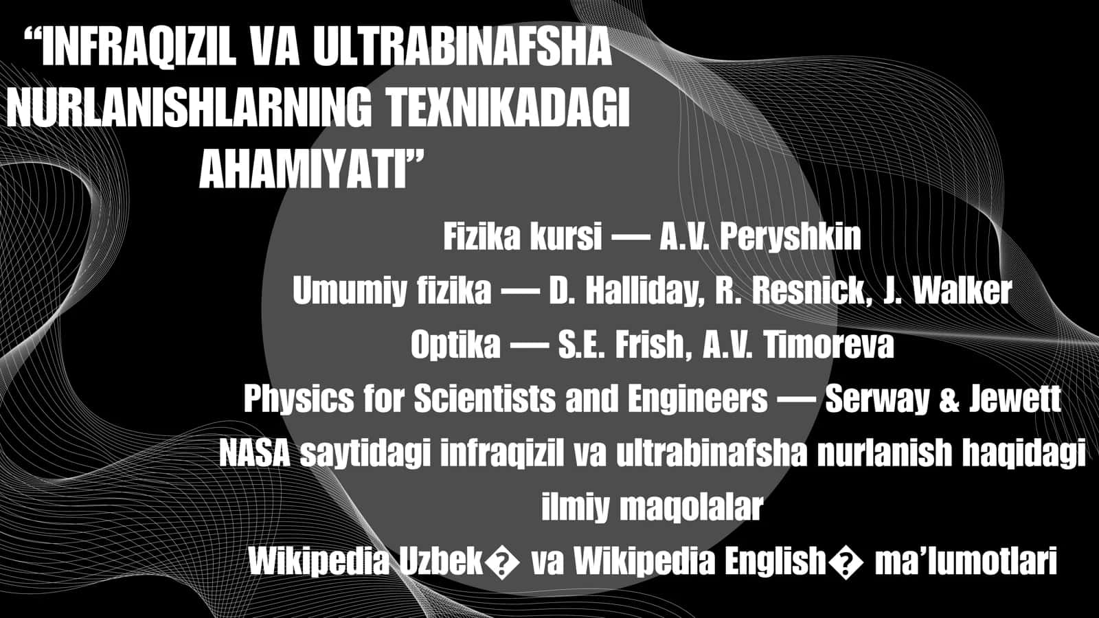 Infraqizil va ultrabinafsha nurlarining texnikadagi ahamiyati 1