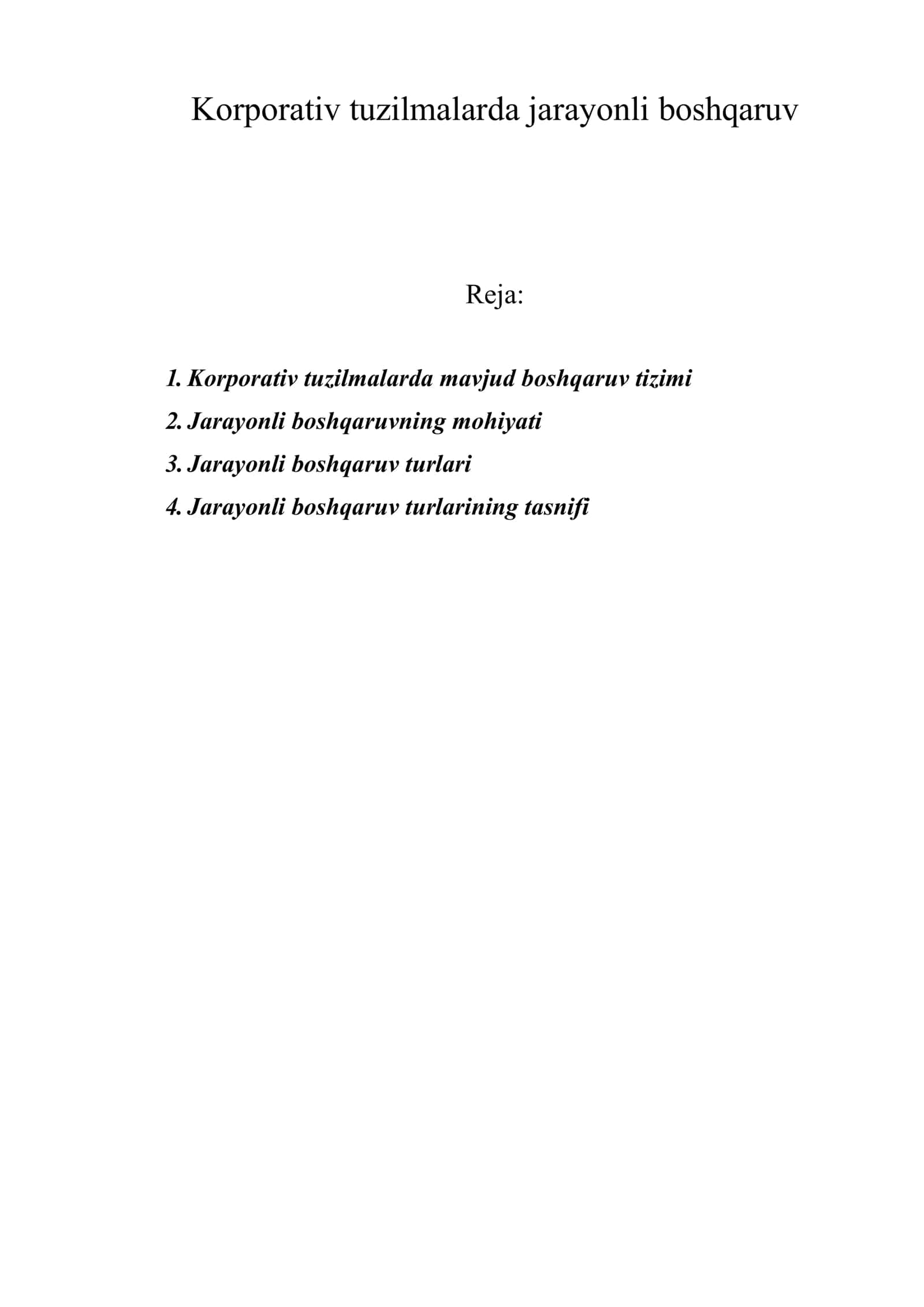Korporativ tuzilmalarda jarayonli boshqaruv 1