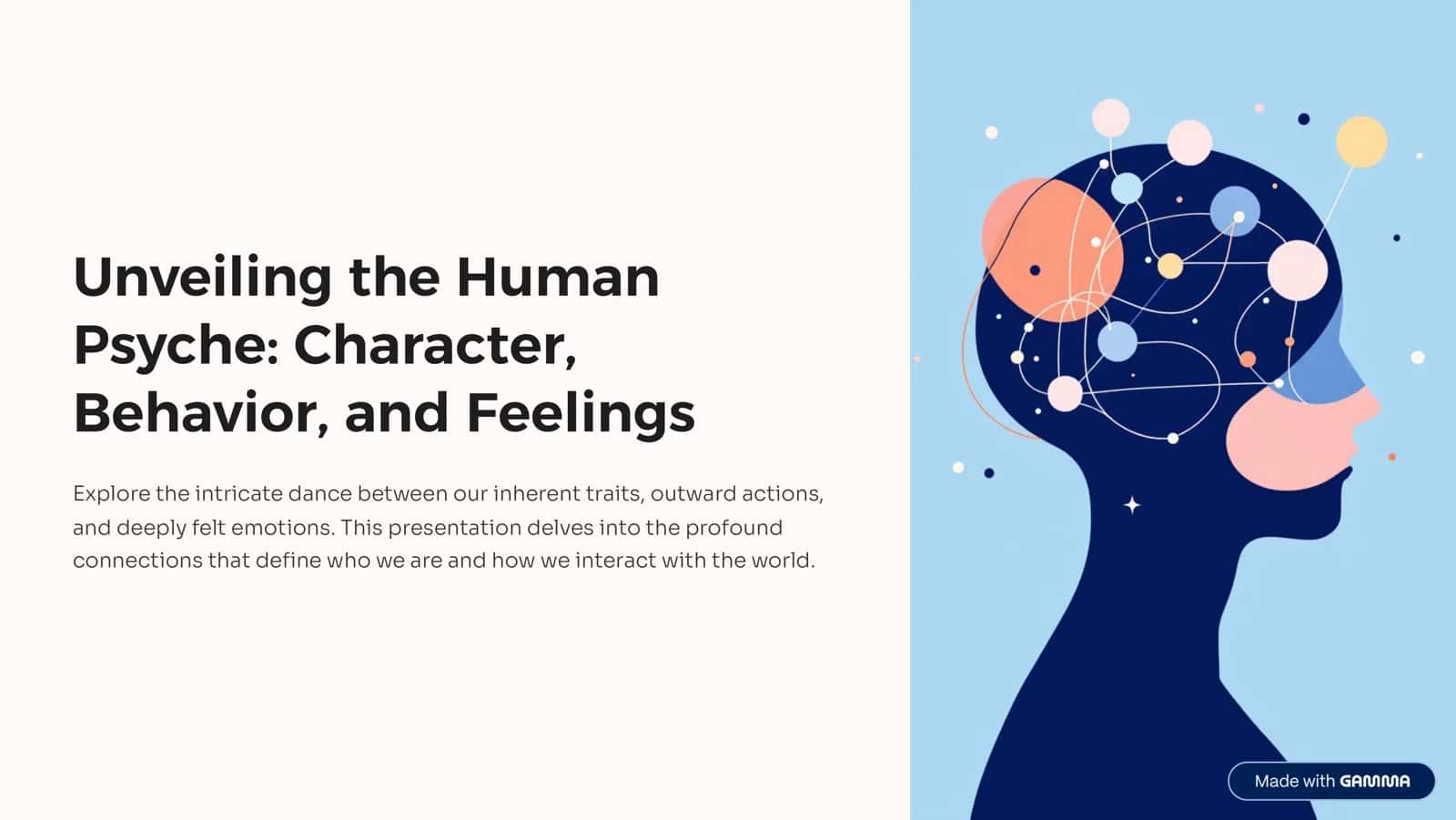 Unveiling the Human Psyche: Character, Behavior, and Feelings 1