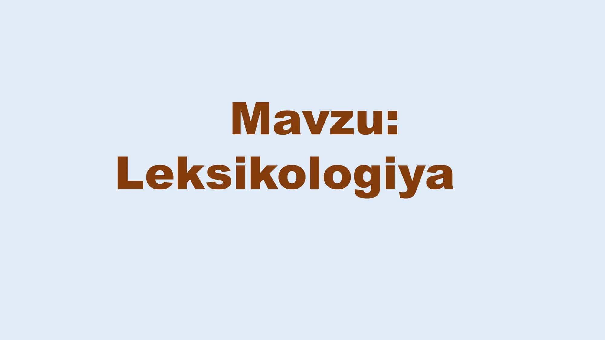 Leksikologiya 1