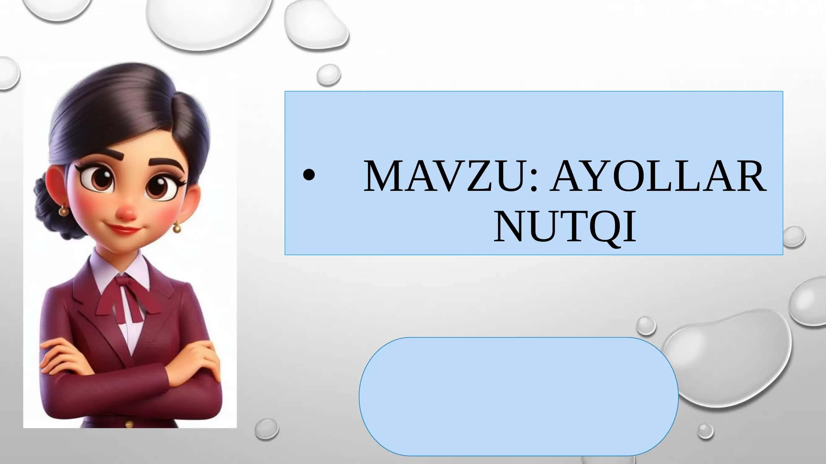 Ayollar Nutqi 1