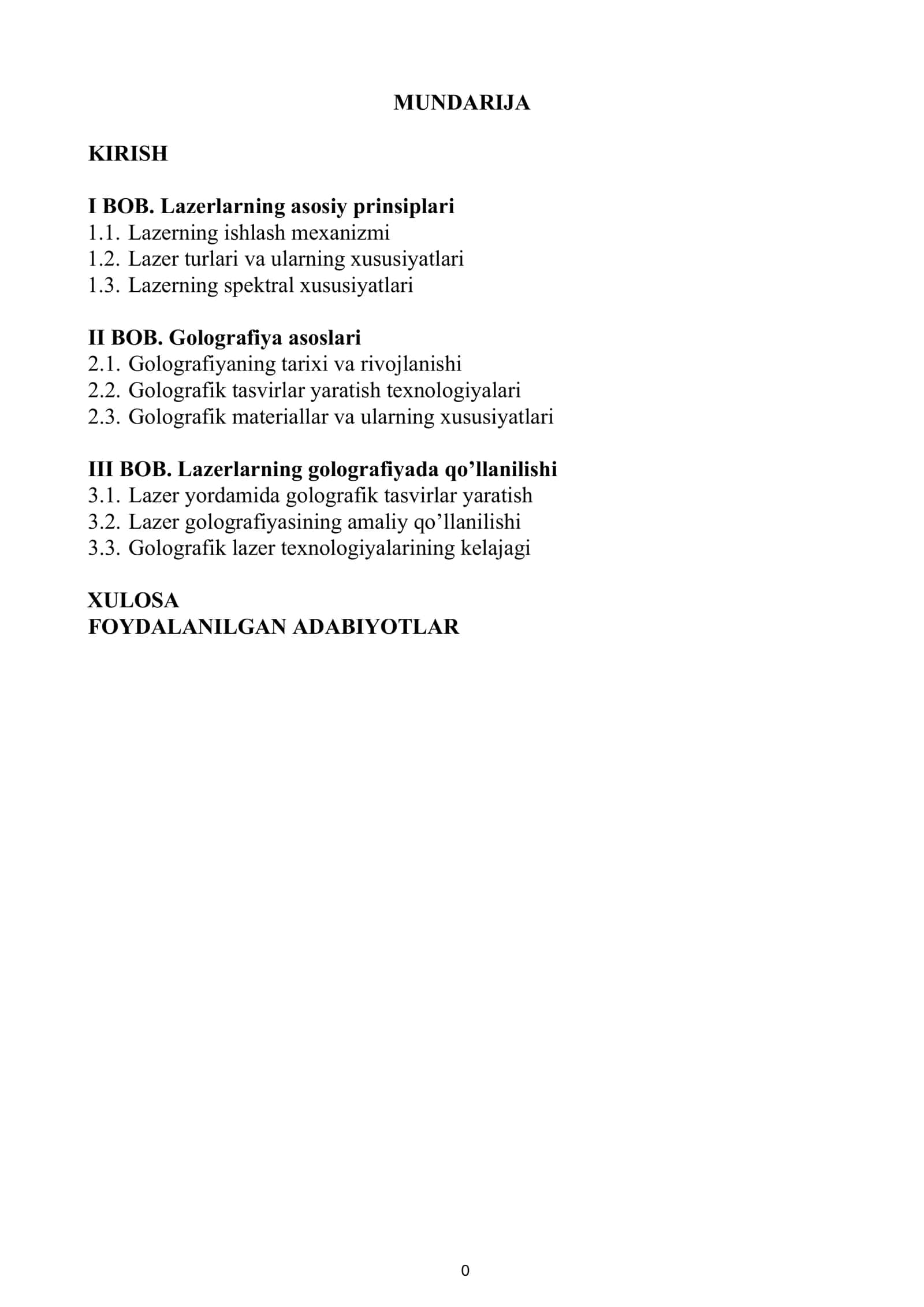 Lazerning Golografiyada Qo’llanilishi 1