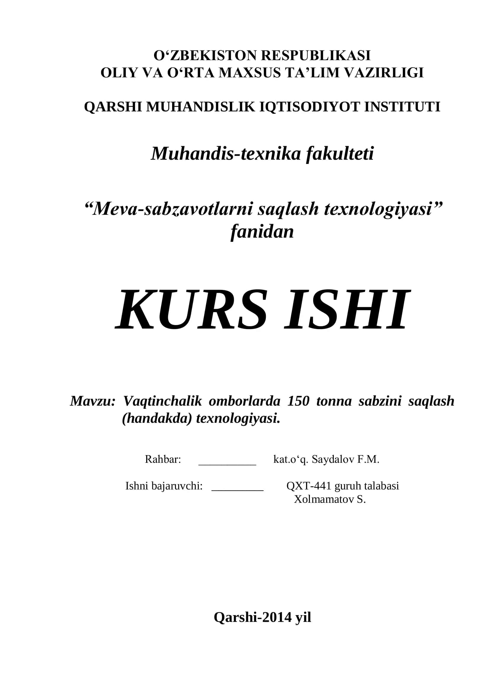 Vaqtinchalik omborlarda 150 tonna sabzini saqlash (handakda) texnologiyasi 1