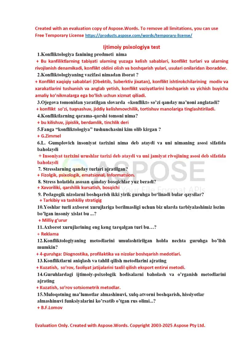 Ijtimoiy psixologiya test 1