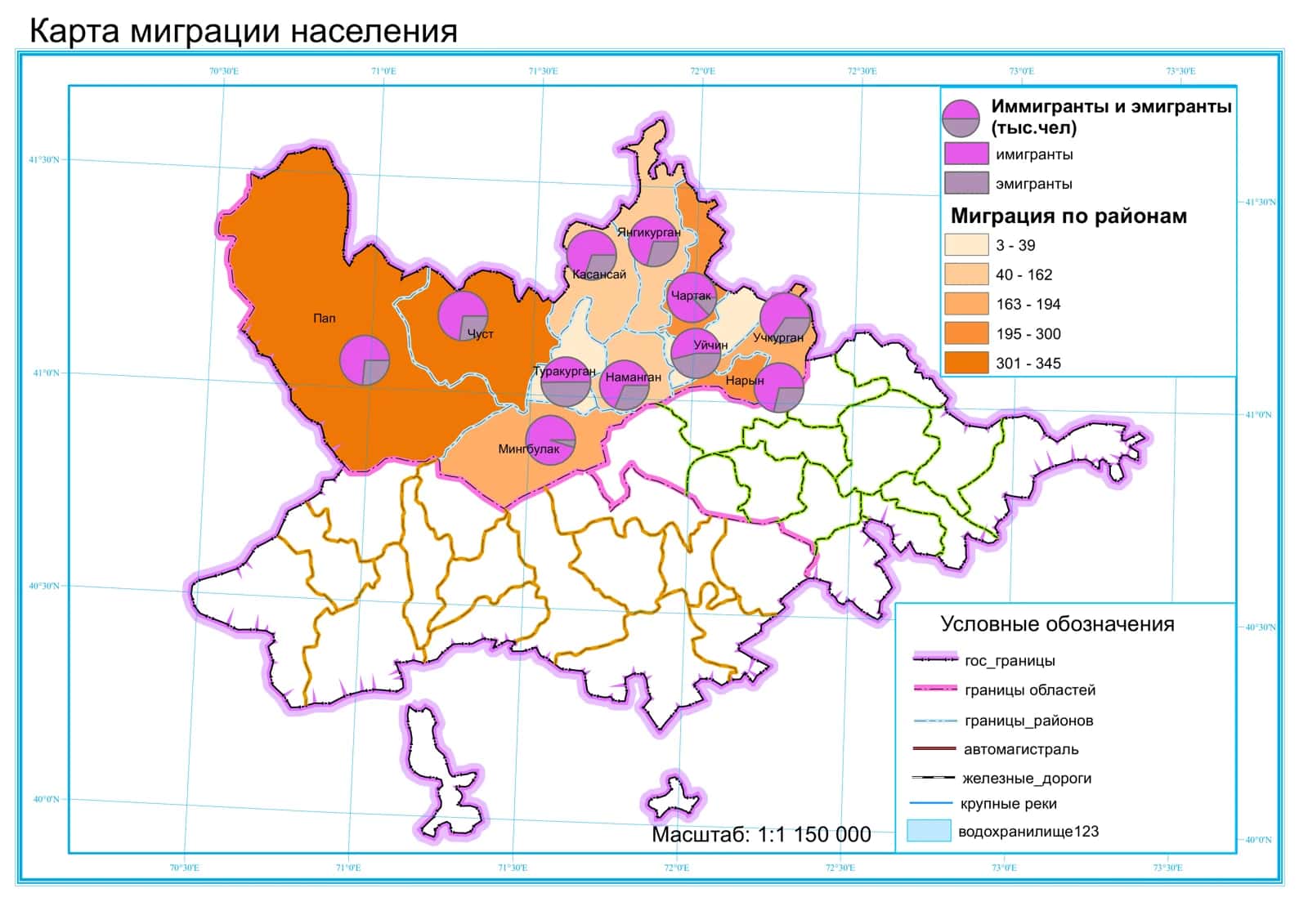 Карта миграции населения 1