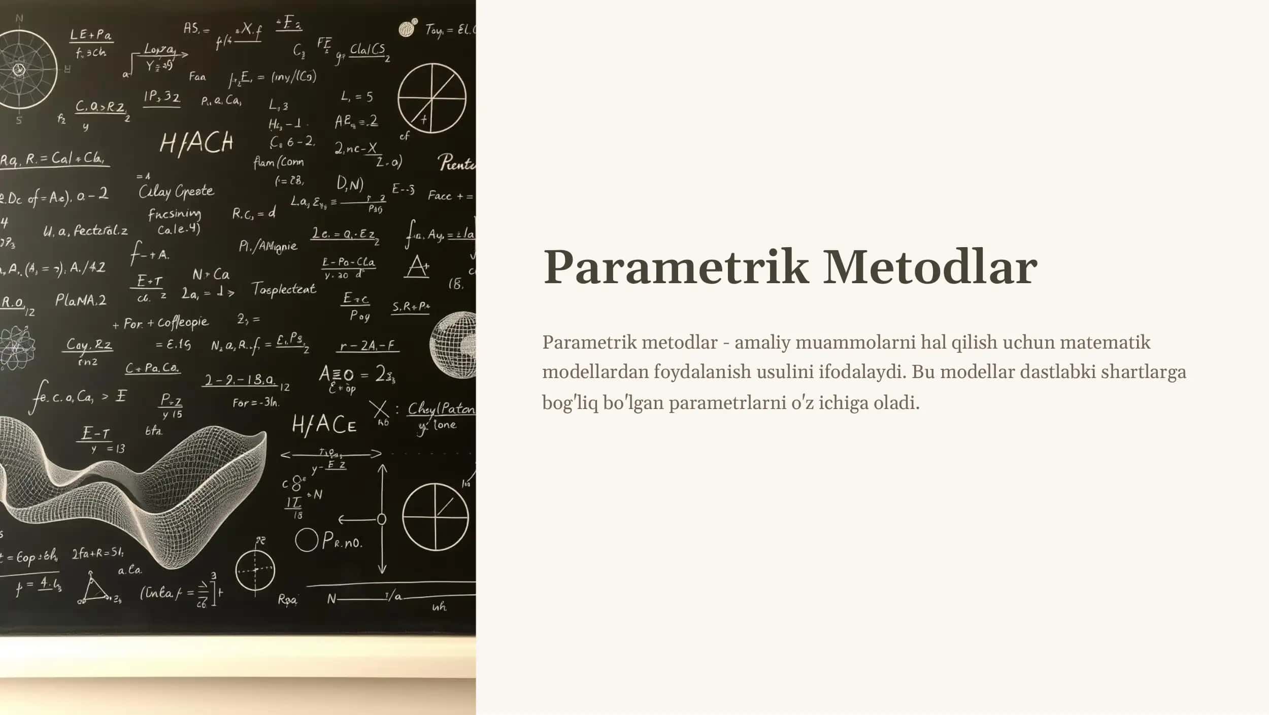 Parametrik Metodlar 1