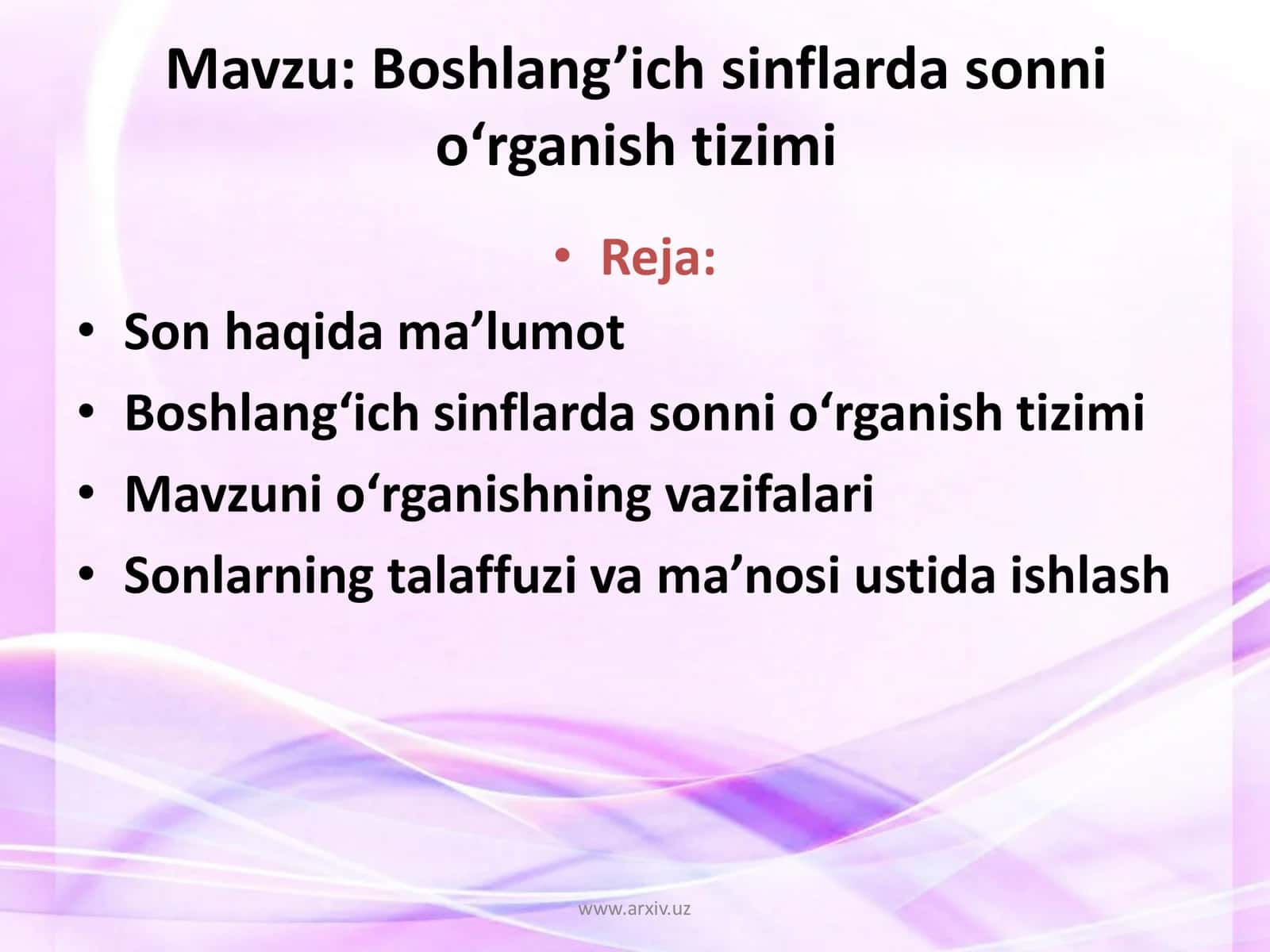 Boshlang'ich sinflarda sonni o‘rganish tizimi 1